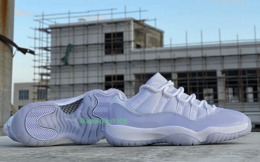 清新甜美白紫构色!全新AJ11 Low实物曝光! 货号:AH7860-101