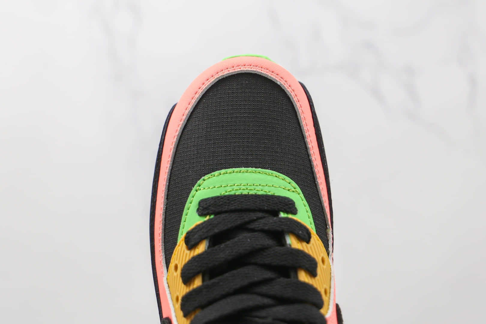 耐克Nike Air Max 90公司级版本复古气垫跑鞋黑粉绿色原盒原标 货号:CT1891-600