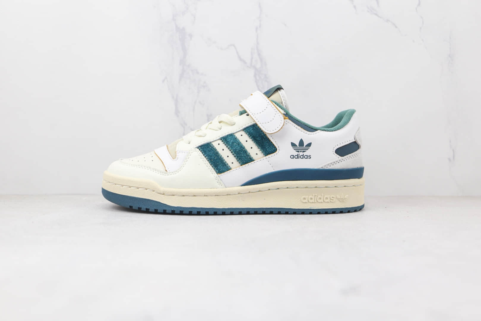 阿迪达斯Adidas originals Forum 84 low纯原版本魔术贴白绿色复古板鞋原楦头纸板打造 货号:GX4536