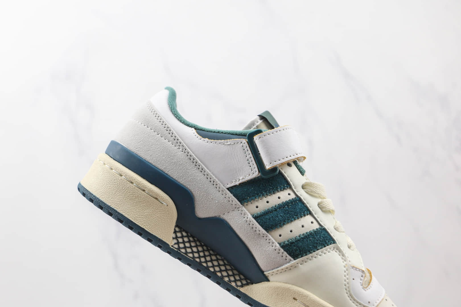阿迪达斯Adidas originals Forum 84 low纯原版本魔术贴白绿色复古板鞋原楦头纸板打造 货号:GX4536