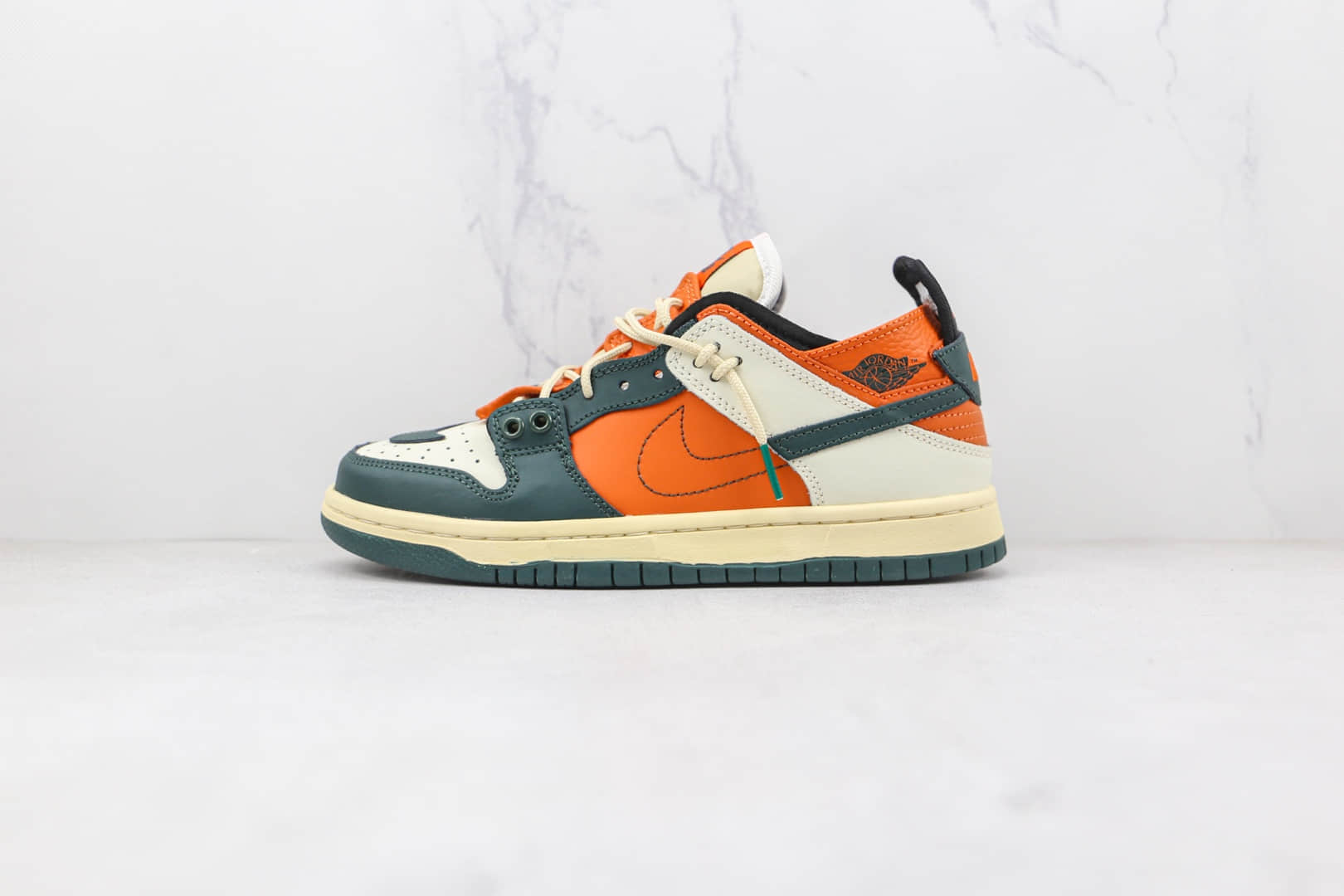 耐克Nike SB Dunk HIGH PRO纯原版本低帮SB DUNK断钩橙绿色板鞋原盒原标 货号：BQ6817-186