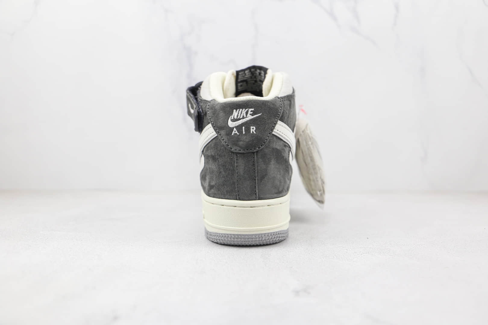 耐克Nike Air Force 1‘07 Mid纯原版本中帮空军一号麂皮灰色板鞋内置气垫 货号:DG9158-616