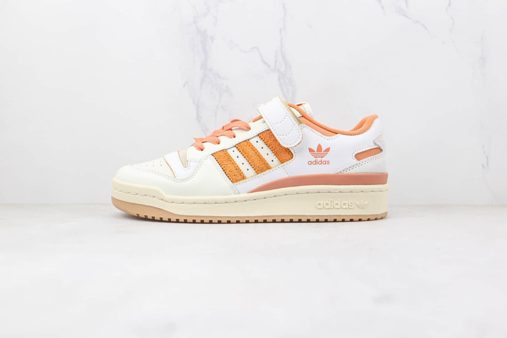 阿迪达斯Adidas originals Forum 84 low纯原版本白桔色三叶草Forum84复古板鞋原盒原标 货号:G57966