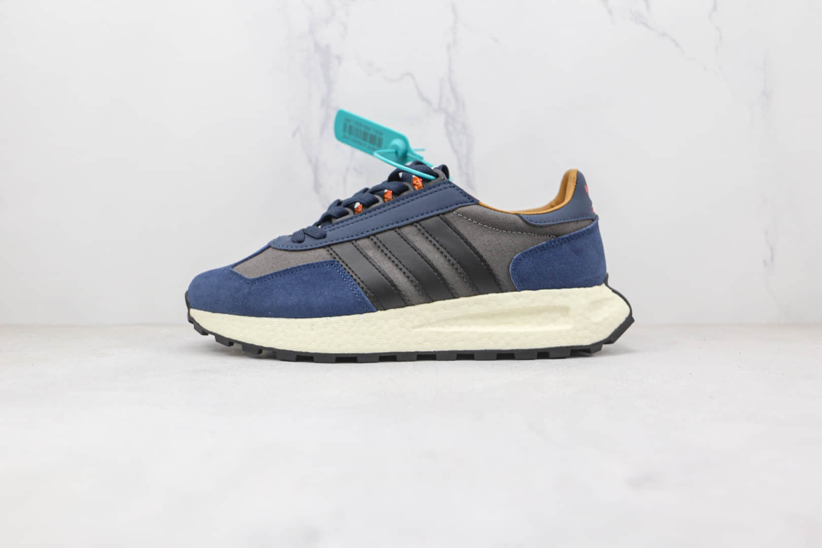 阿迪达斯Adidas RETROPY E5纯原版本三叶草厚底藏蓝色爆米花跑鞋原盒原标 货号:GX4565