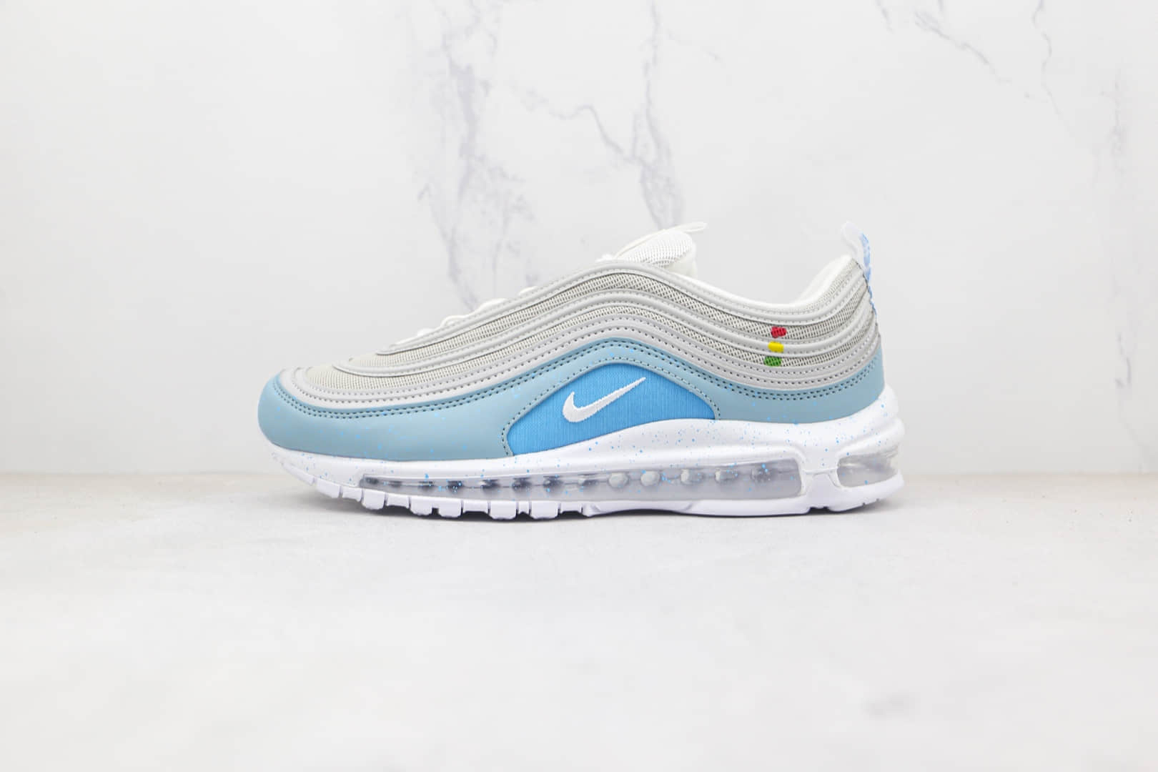 耐克NIKE Air Max 97纯原版本白蓝色Max97气垫鞋原档案数据开发 货号:921826-101