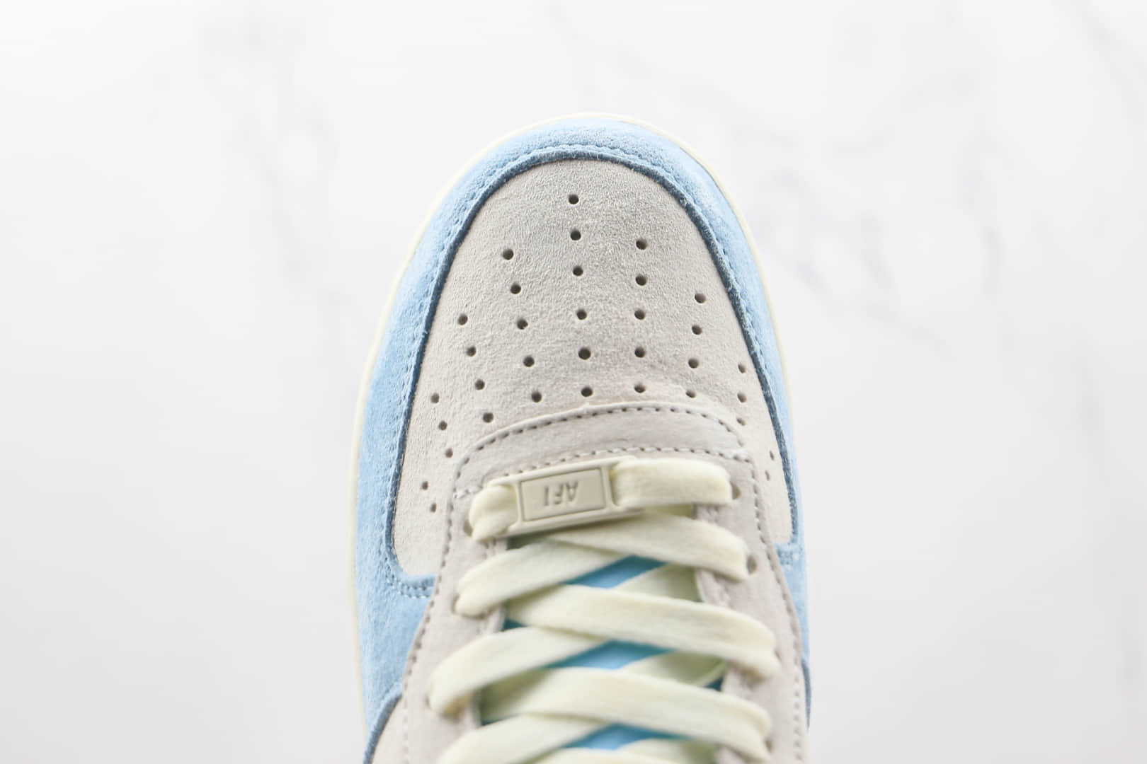 耐克Nike Air Force 1’07 Mid纯原版本中帮空军一号麂皮灰蓝色3M反光板鞋原盒原标 货号:AL6896-559