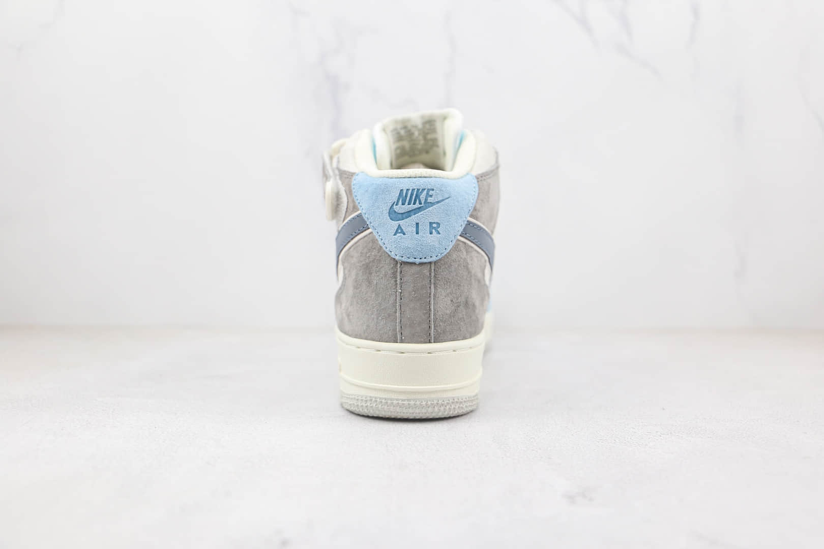 耐克Nike Air Force 1’07 Mid纯原版本中帮空军一号麂皮灰蓝色3M反光板鞋原盒原标 货号:AL6896-559