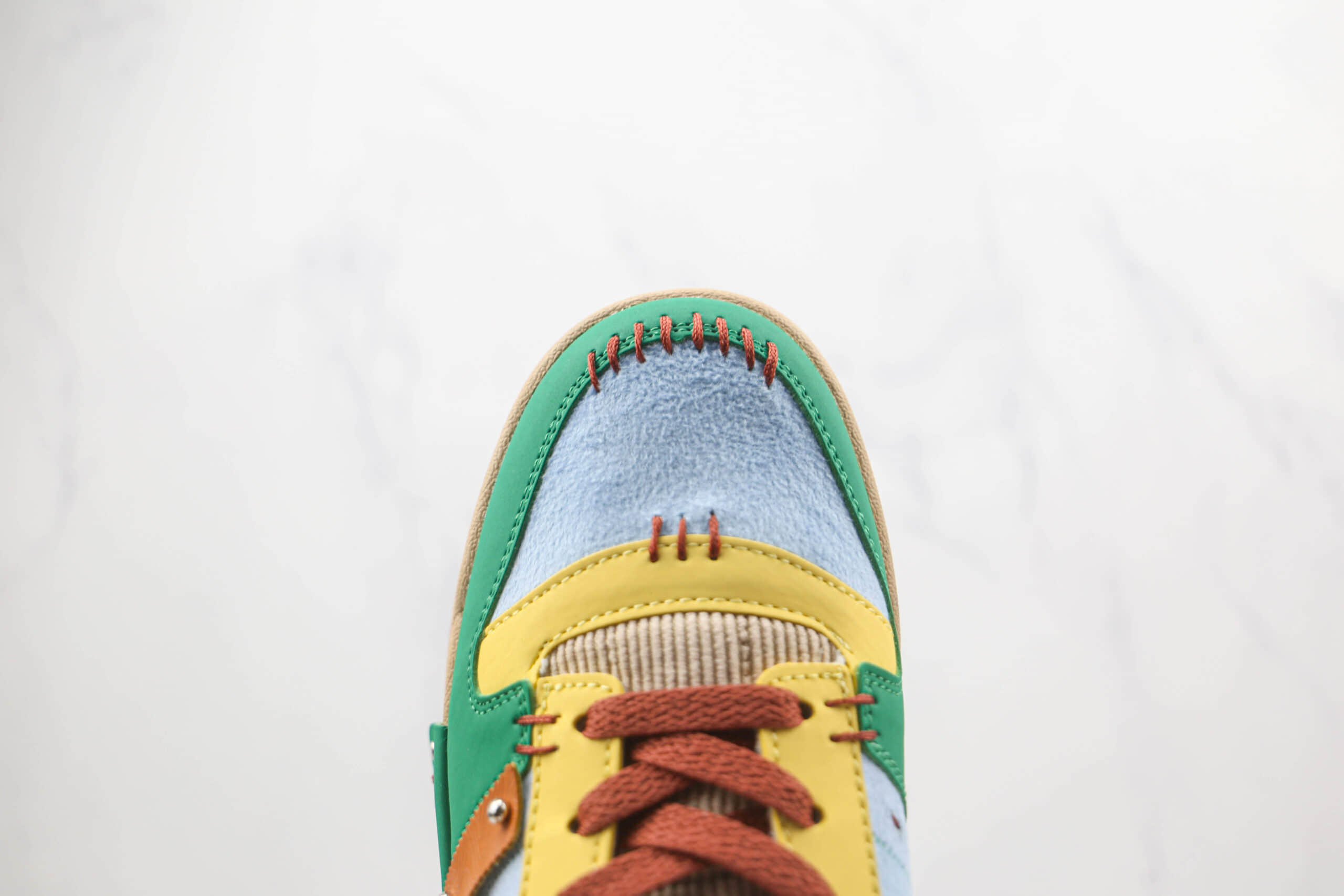 GW8725 阿迪达斯Adidas Originals Forum 84 Low Karoro x Melting Sadness联名款纯原版本低帮Forum84木偶棕绿灯芯绒蓝拼接板鞋原盒原标 货号:GW8725