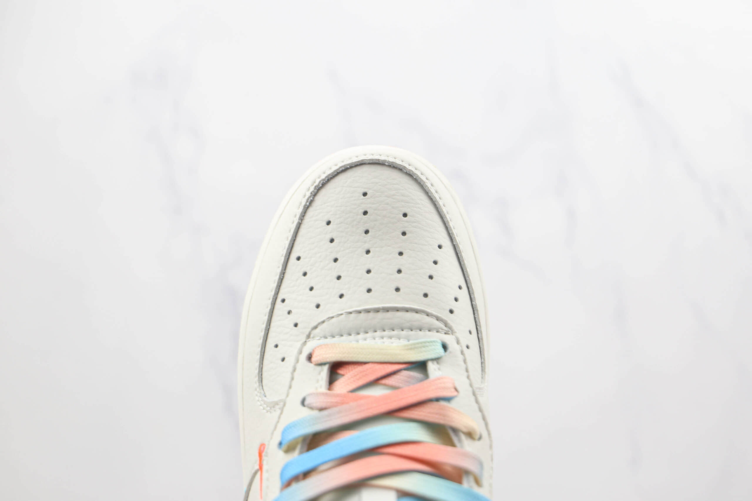 耐克Nike Air Force 1’07 Low纯原版本中帮空军一号白橙双钩板鞋内置气垫 货号:MI9663-536