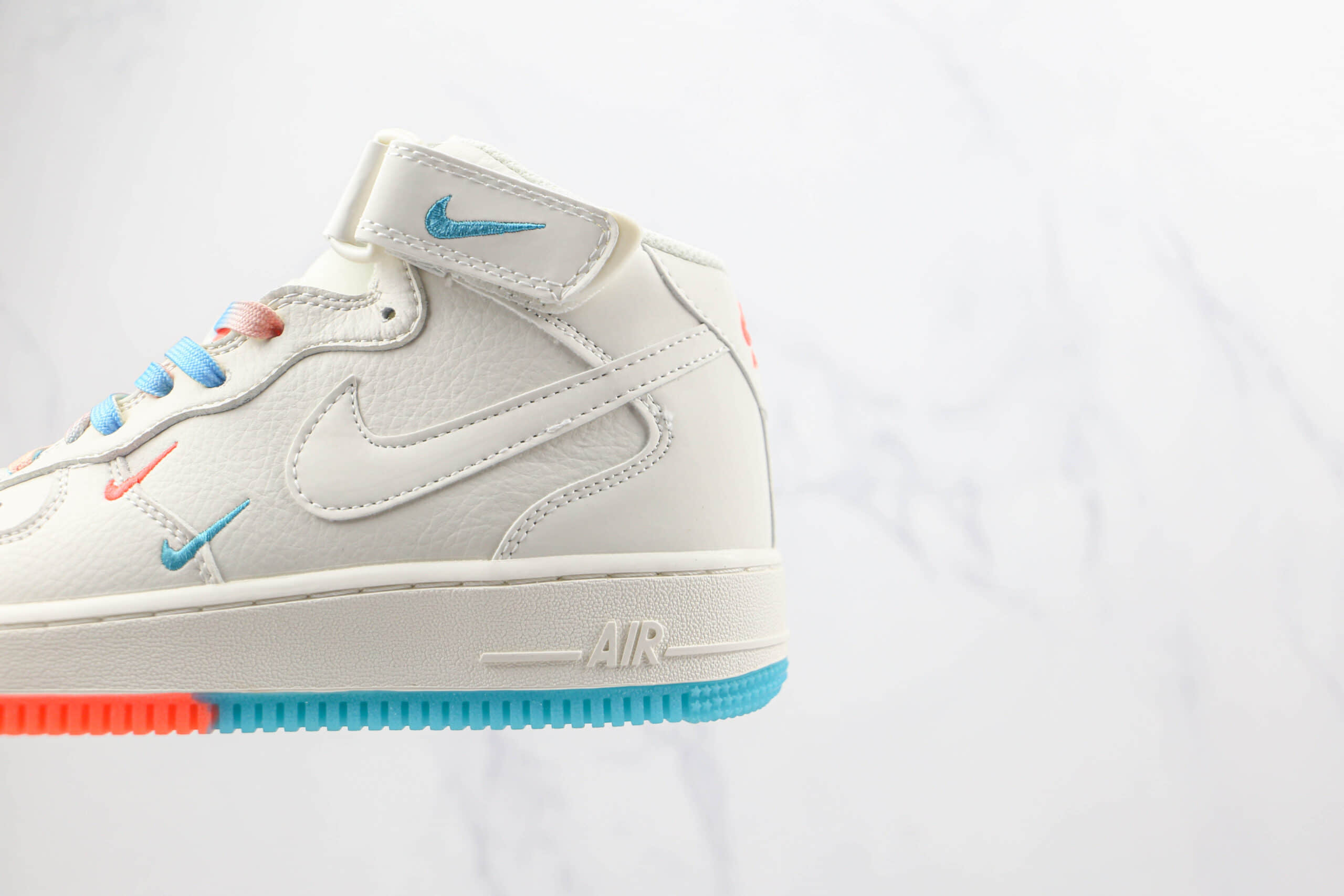 耐克Nike Air Force 1’07 Low纯原版本中帮空军一号白橙双钩板鞋内置气垫 货号:MI9663-536