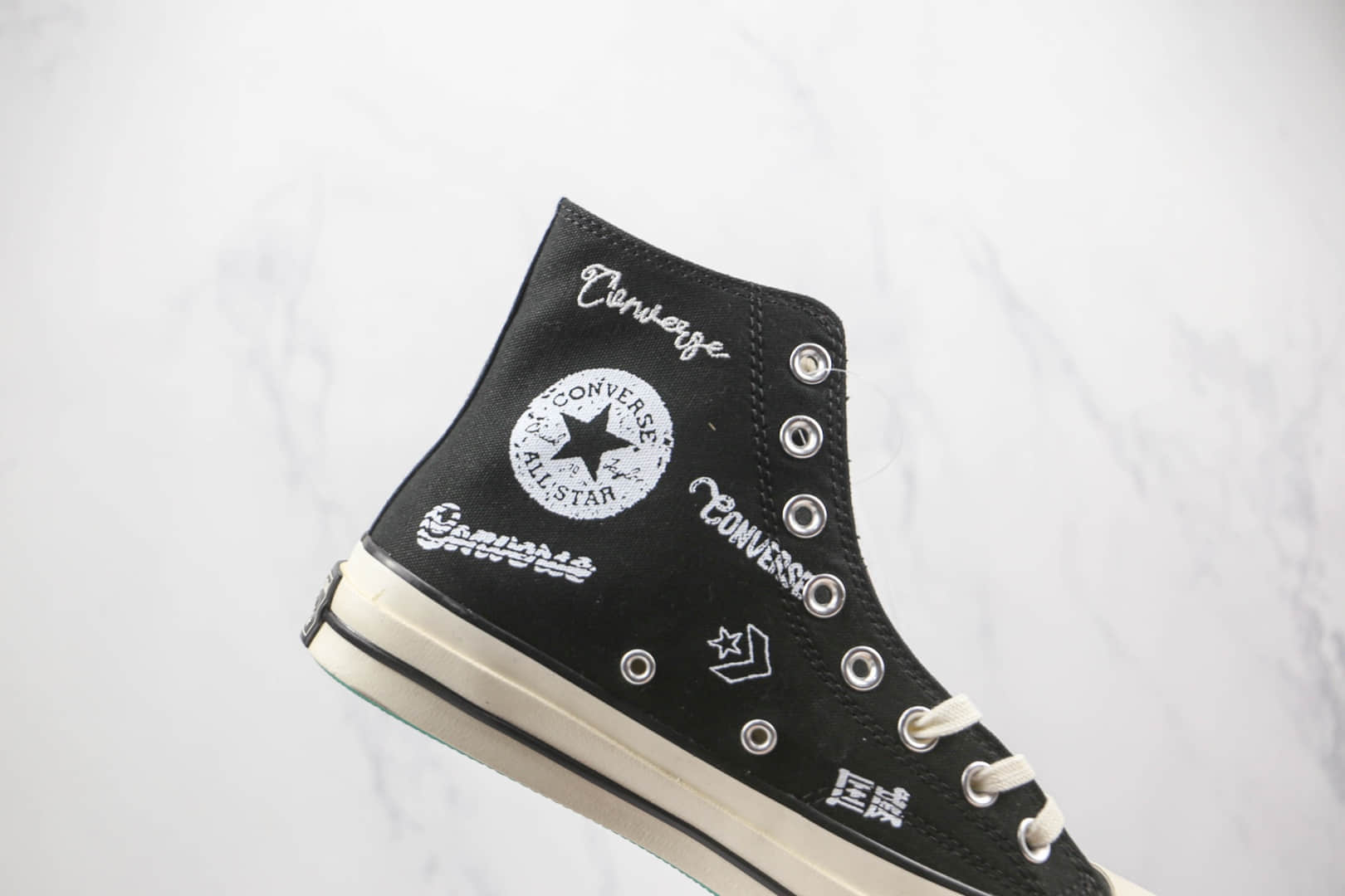 匡威Converse Chuck 1970s公司级版本高帮2022春季花体文字硫化帆布鞋原档案数据开发 货号:166486C