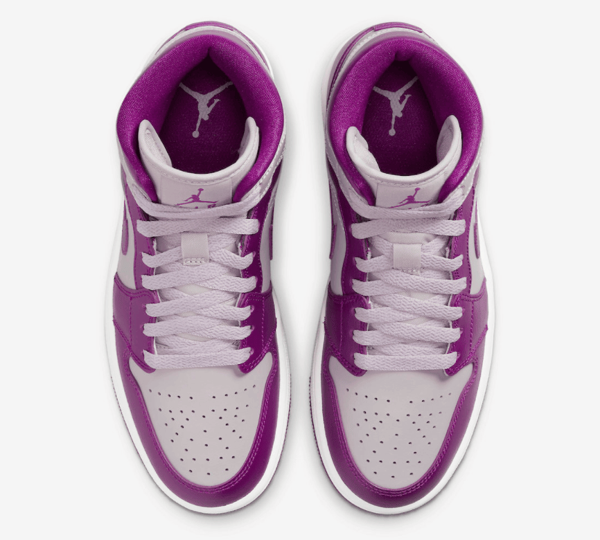 骚气十足!全新AJ1 Mid灰紫配色即将登场! 货号:BQ6472-501