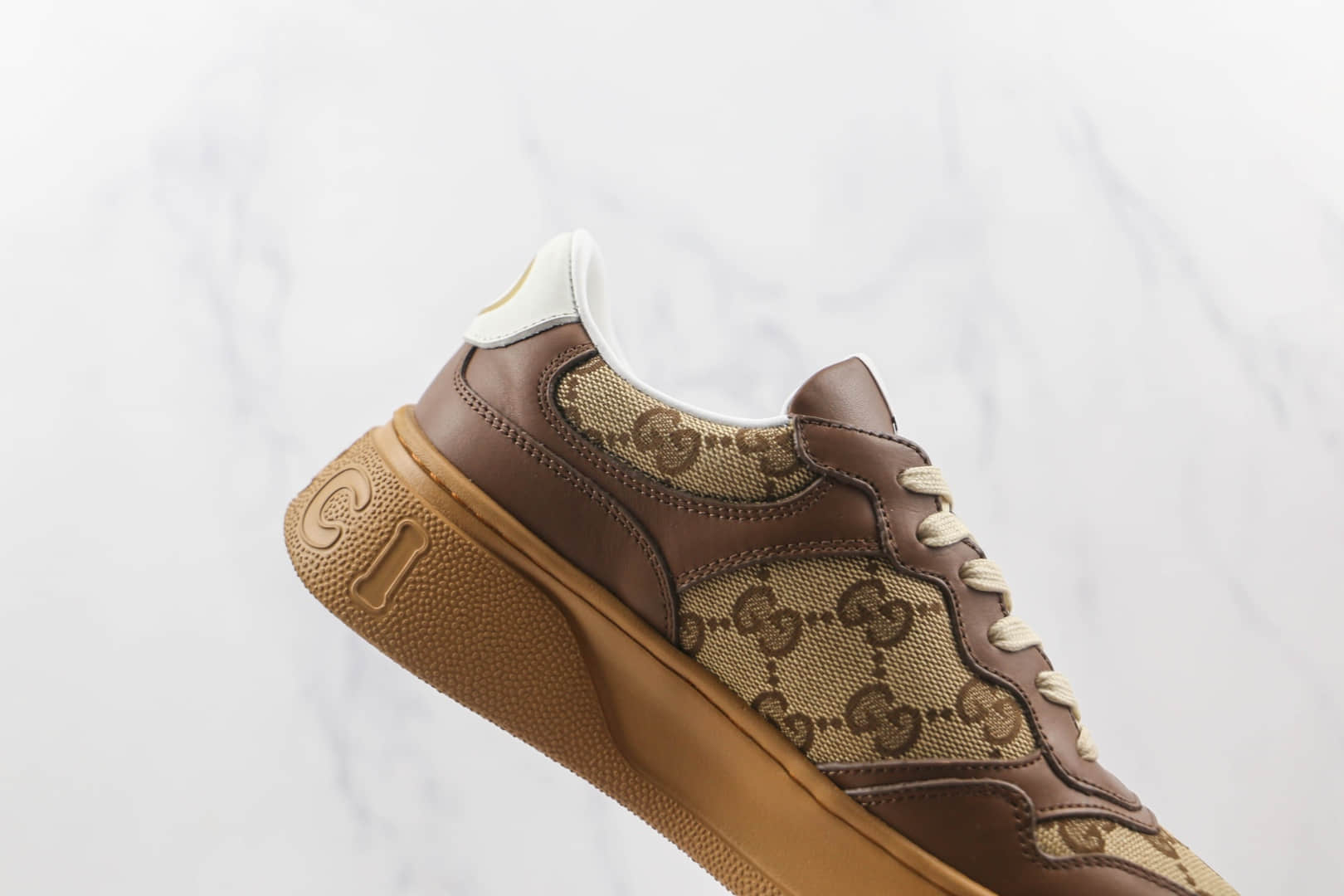 古驰Gucci Screener GG High-Top Sneaker莞产纯原版本双G复古休闲板鞋原楦头纸板打造