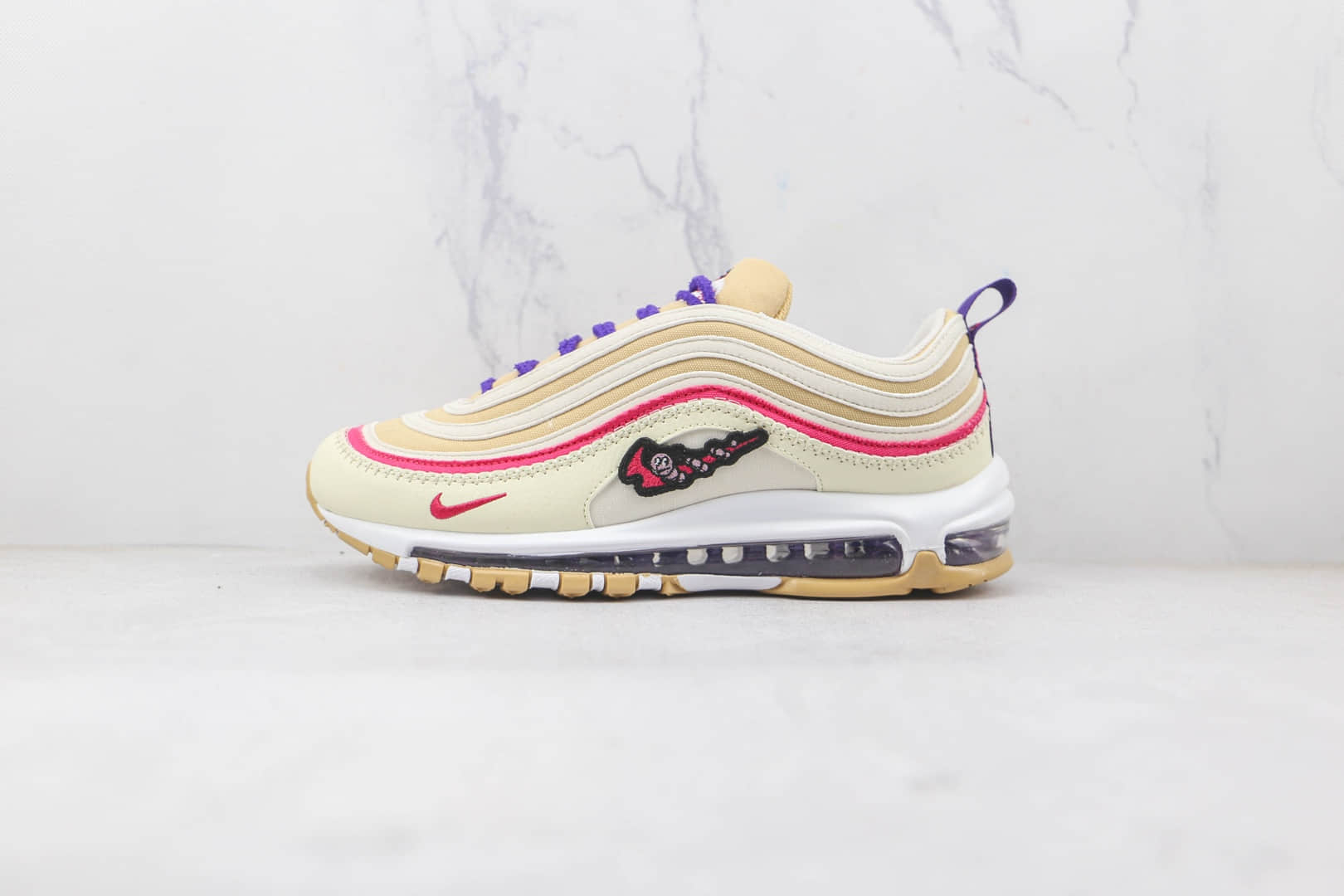 耐克NIKE Air Max 97纯原版本米紫刺绣Max97气垫鞋原楦头纸板打造原盒原标 货号:DH4759-200