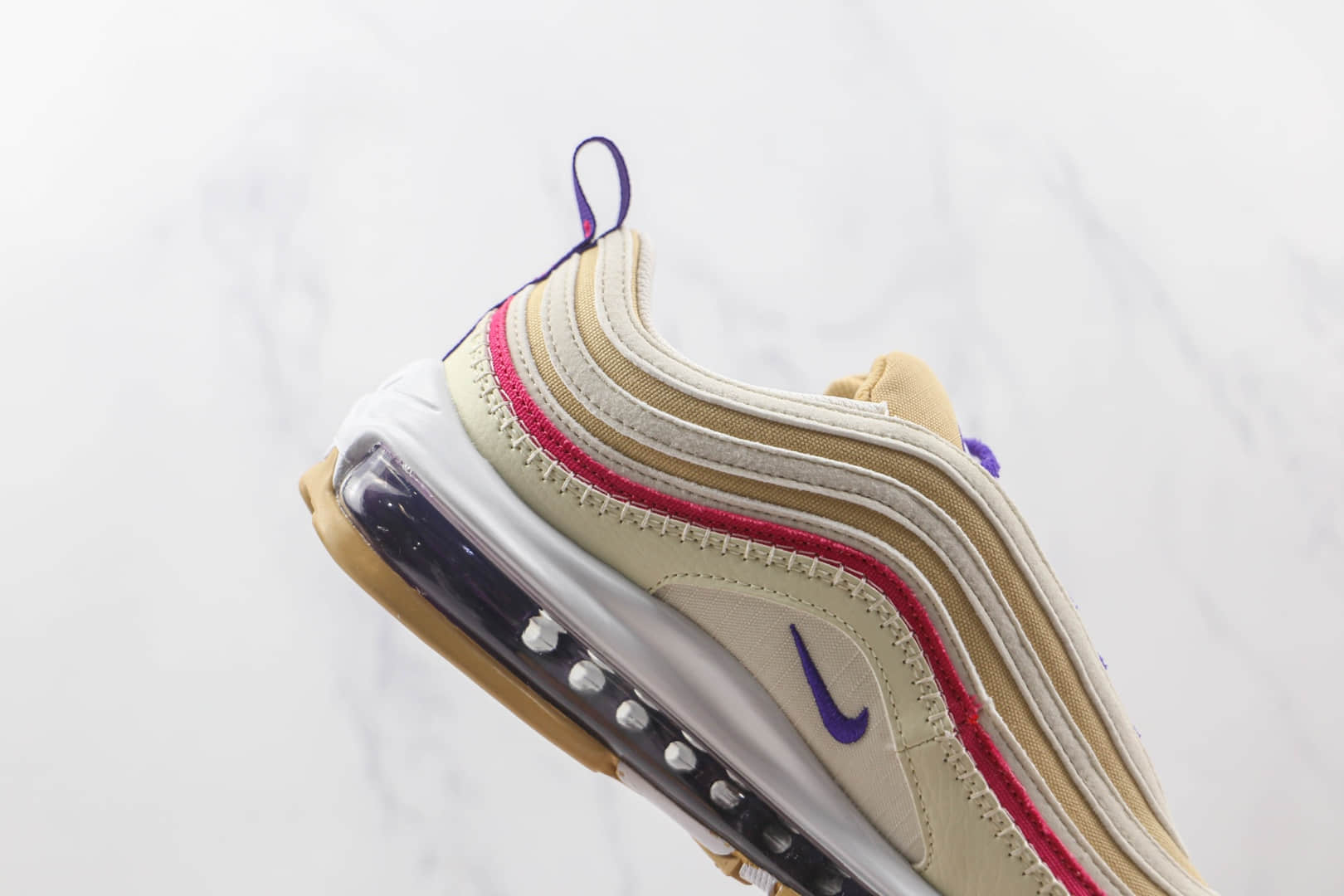 耐克NIKE Air Max 97纯原版本米紫刺绣Max97气垫鞋原楦头纸板打造原盒原标 货号:DH4759-200