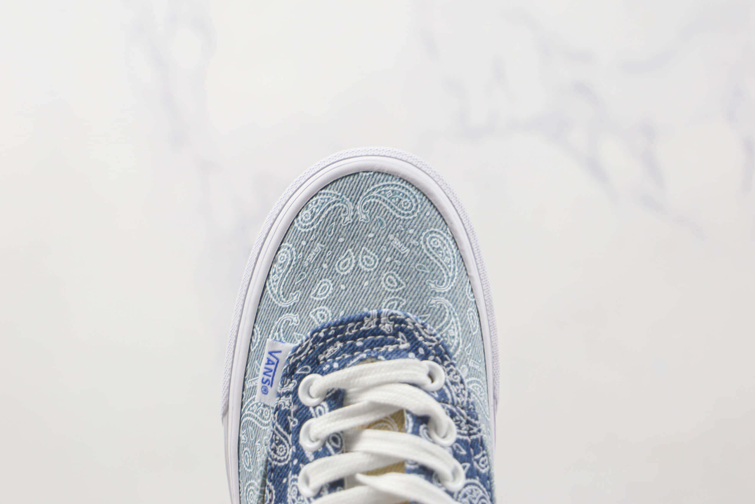 万斯Vans Acer Ni Sp公司级版本低帮牛仔蓝白腰果花复古硫化板鞋原楦头纸板打造 货号:VN0A4UWYASN