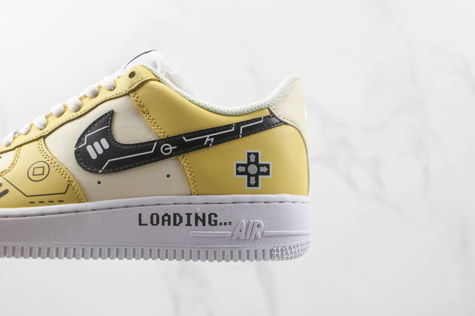 耐克Nike Air Force1 low纯原版本低帮空军一号赛博朋克白黄电玩板鞋原楦头纸板打造 货号：CW2288-113