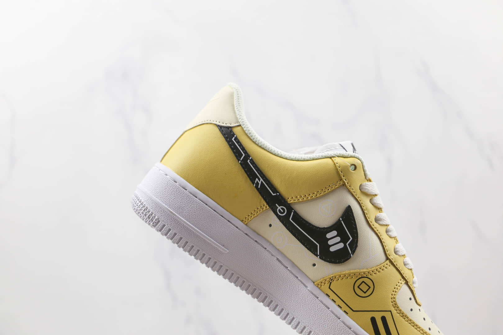 耐克Nike Air Force1 low纯原版本低帮空军一号赛博朋克白黄电玩板鞋原楦头纸板打造 货号：CW2288-113