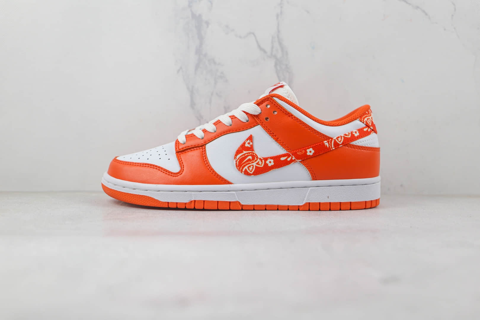 耐克Nike Dunk Low Orange Paisley纯原版本低帮DUNK橙色佩斯利腰果花印花钩板鞋内置气垫 货号:DH4401-103