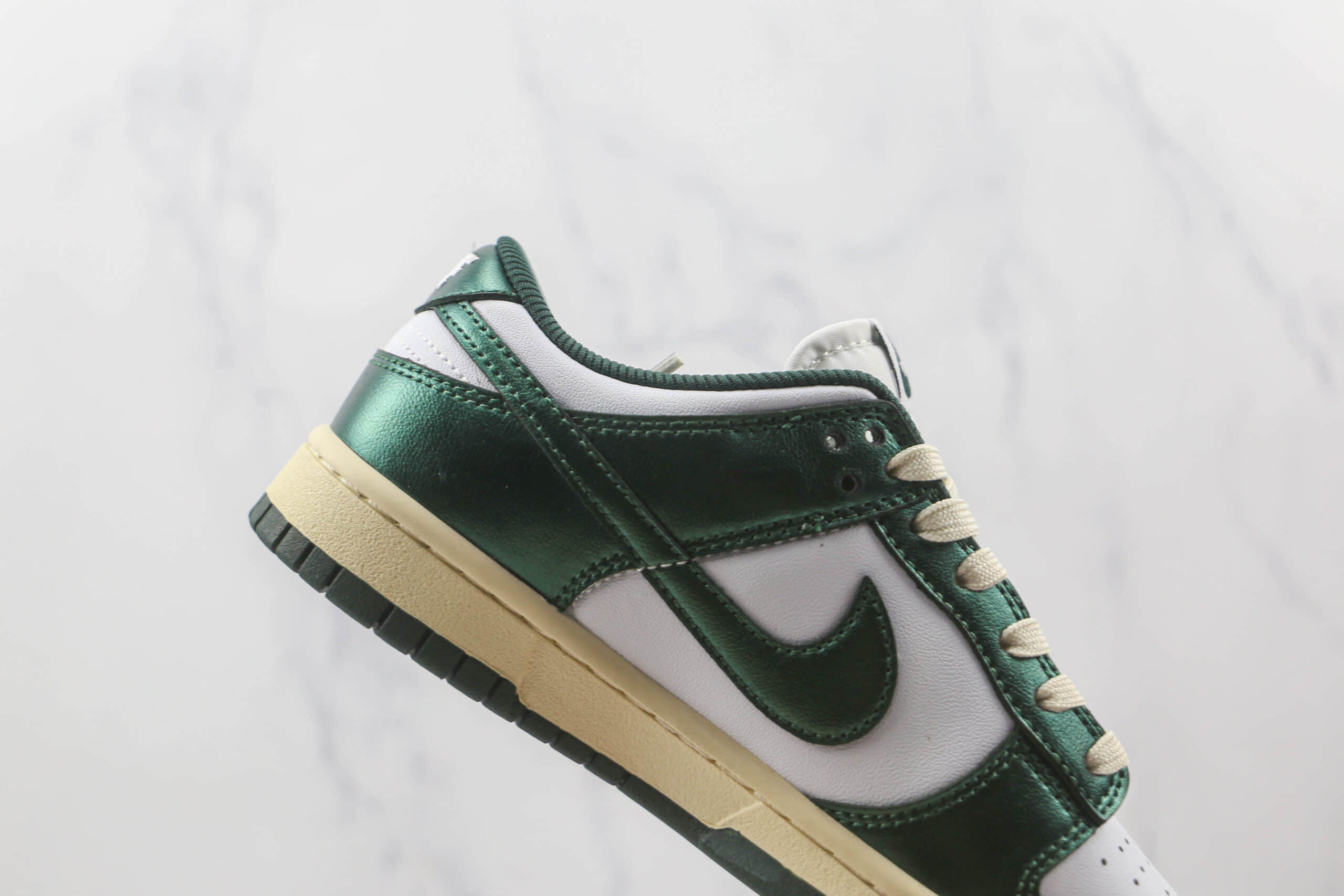 耐克Nike Dunk Low Vintage Green纯原版本低帮DUNK白绿做旧板鞋原盒原标 货号:DQ8580-100