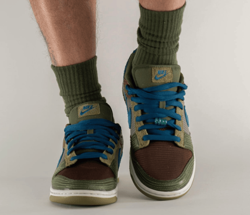 酷似“刺子绣”!全新Nike Dunk Low上脚图曝光! 货号:DR0159-200