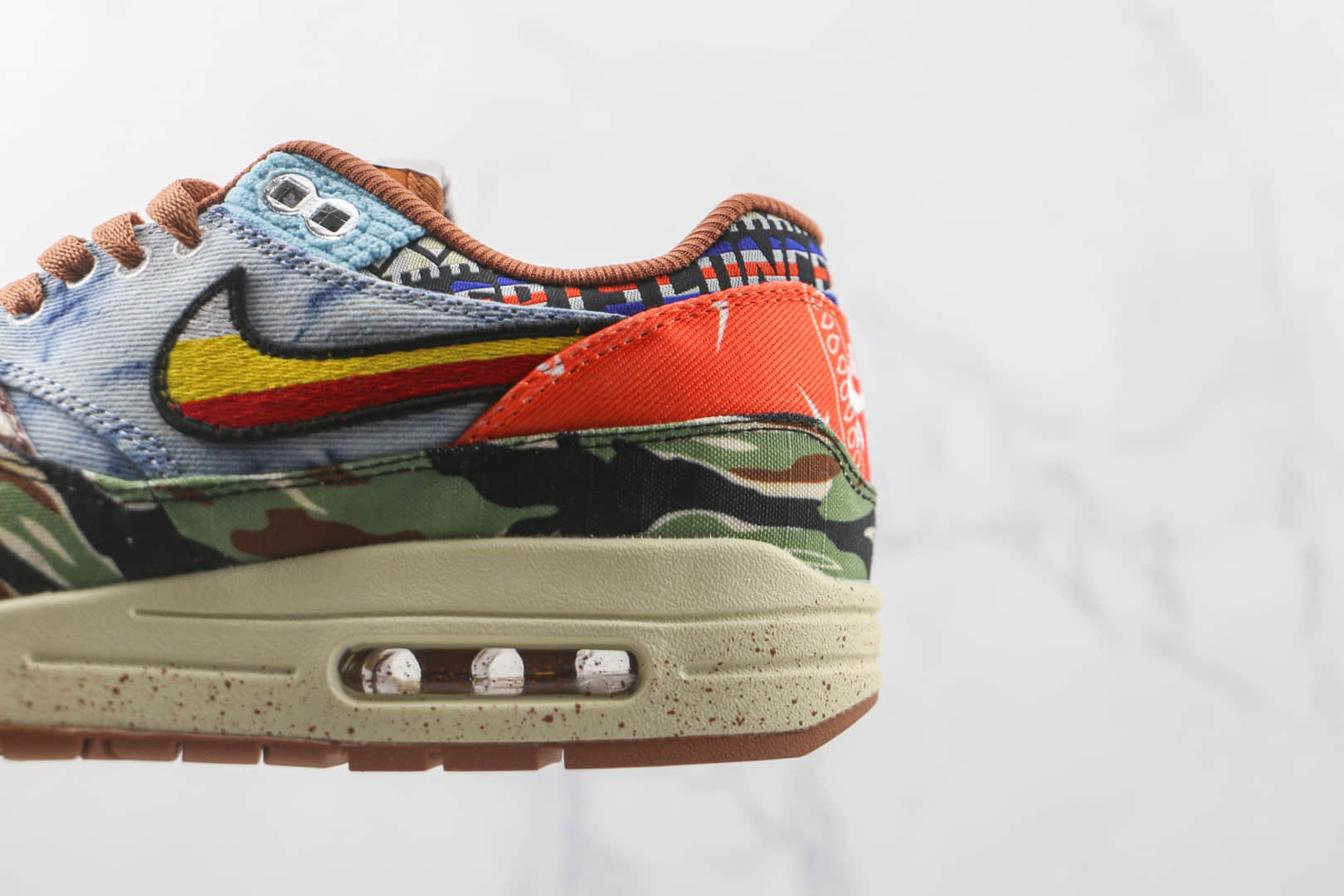 耐克Nike Air Max 1 x Concepts联名款纯原版本迷彩丹宁Max1气垫鞋原档案数据开发 货号:DN1803-900