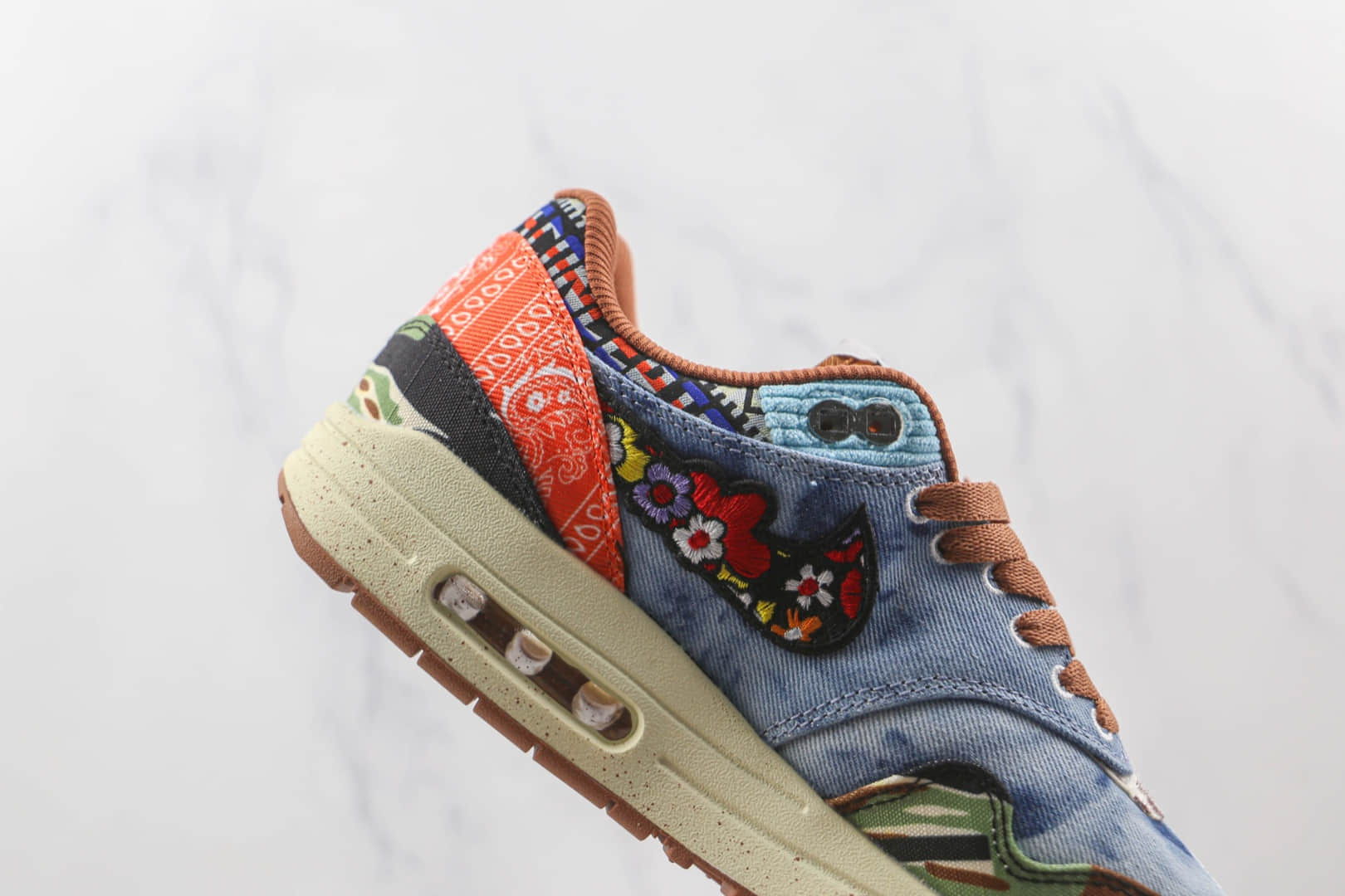 耐克Nike Air Max 1 x Concepts联名款纯原版本迷彩丹宁Max1气垫鞋原档案数据开发 货号:DN1803-900