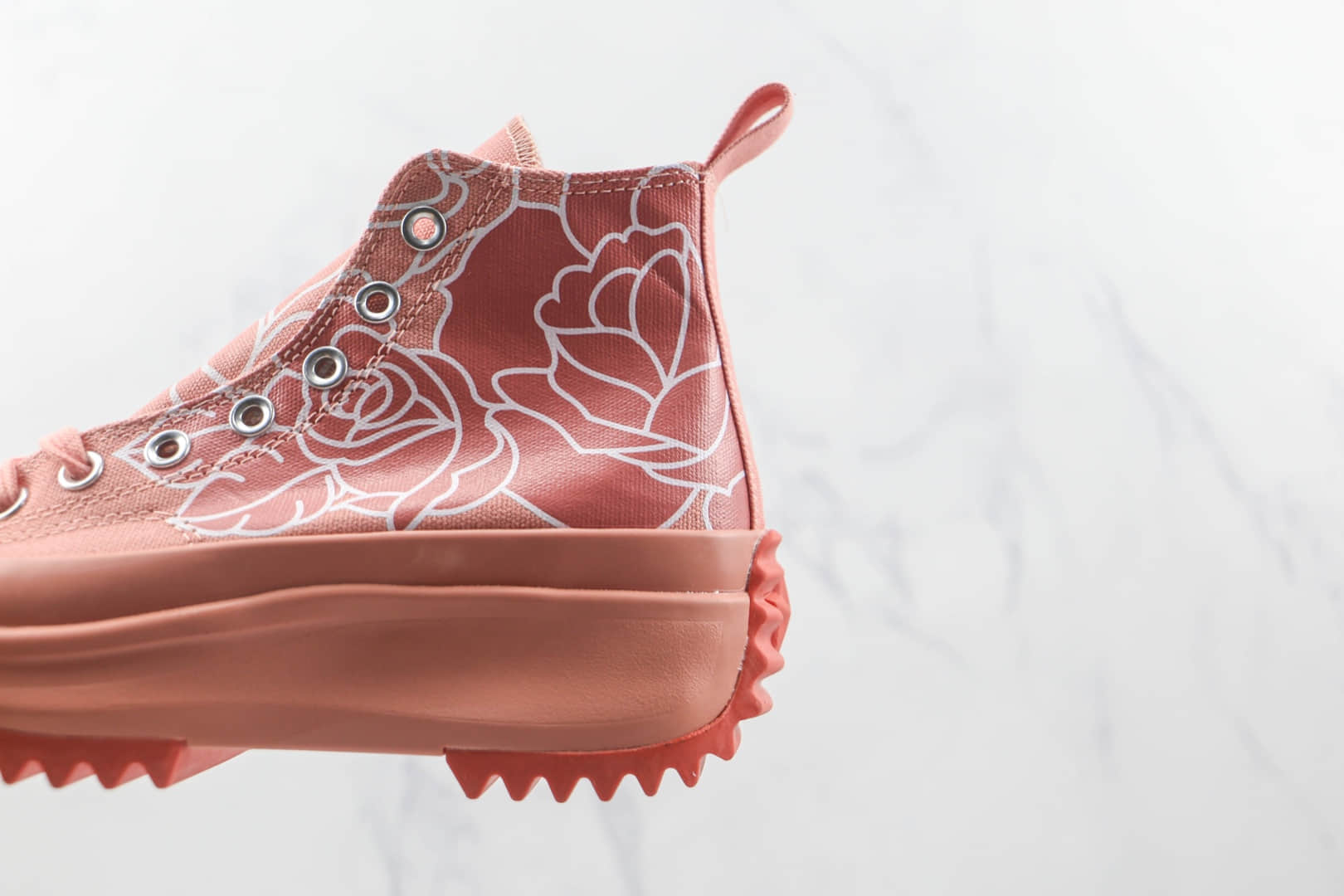 匡威Conve rse Run Star Hike Platform公司级版本厚底锯齿粉色增高帆布鞋原楦头纸板打造 货号:571877CW