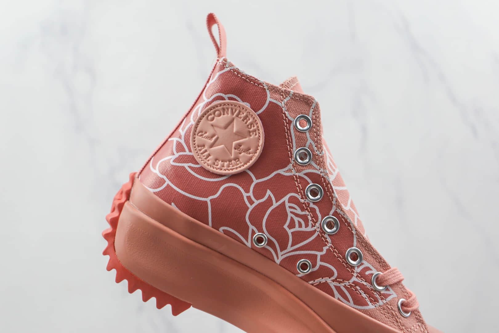 匡威Conve rse Run Star Hike Platform公司级版本厚底锯齿粉色增高帆布鞋原楦头纸板打造 货号:571877CW