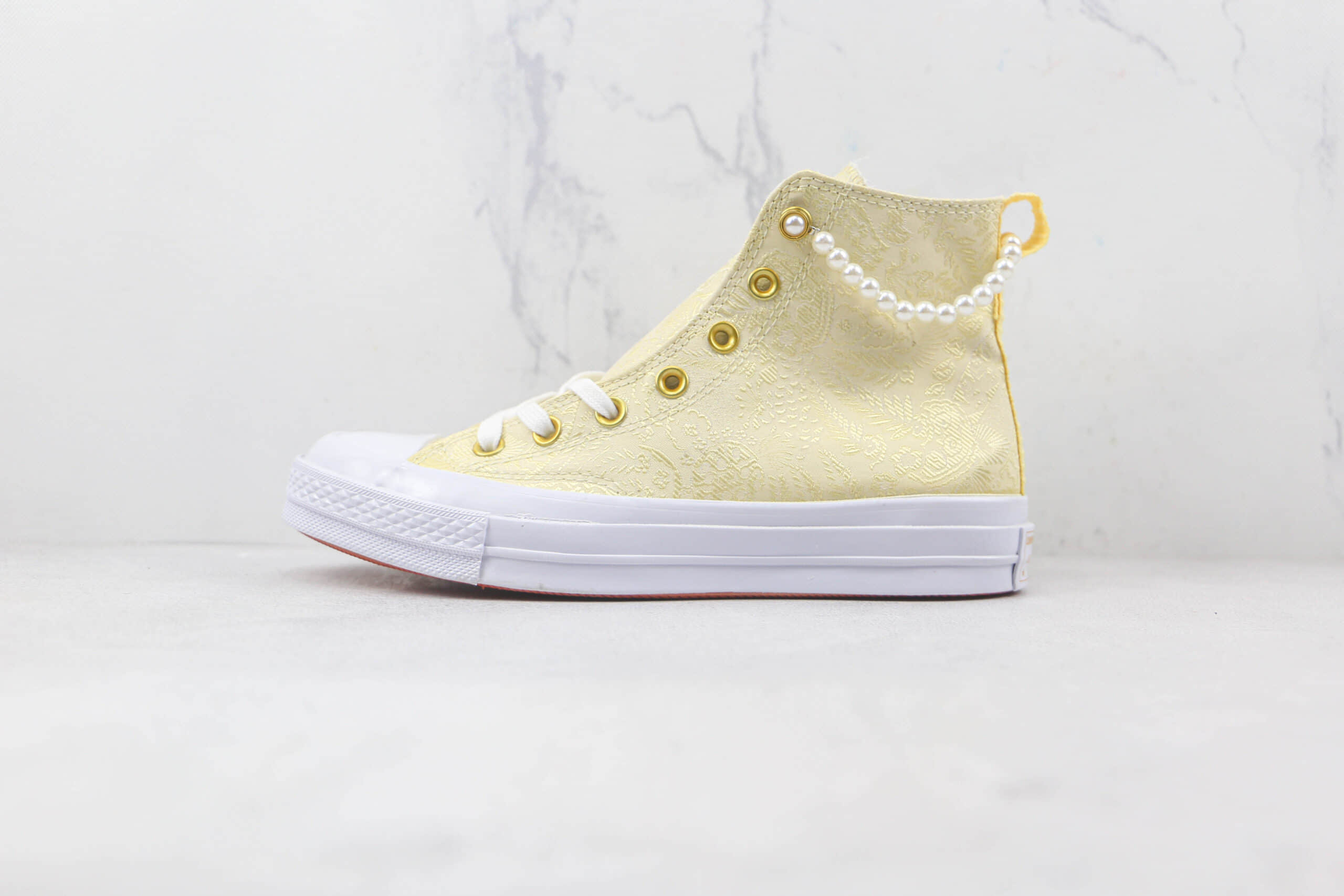 匡威Converse chuck 1970S公司级版本浅金色宫锁珠帘中国风系列硫化帆布鞋原楦头纸板打造 货号:173201C