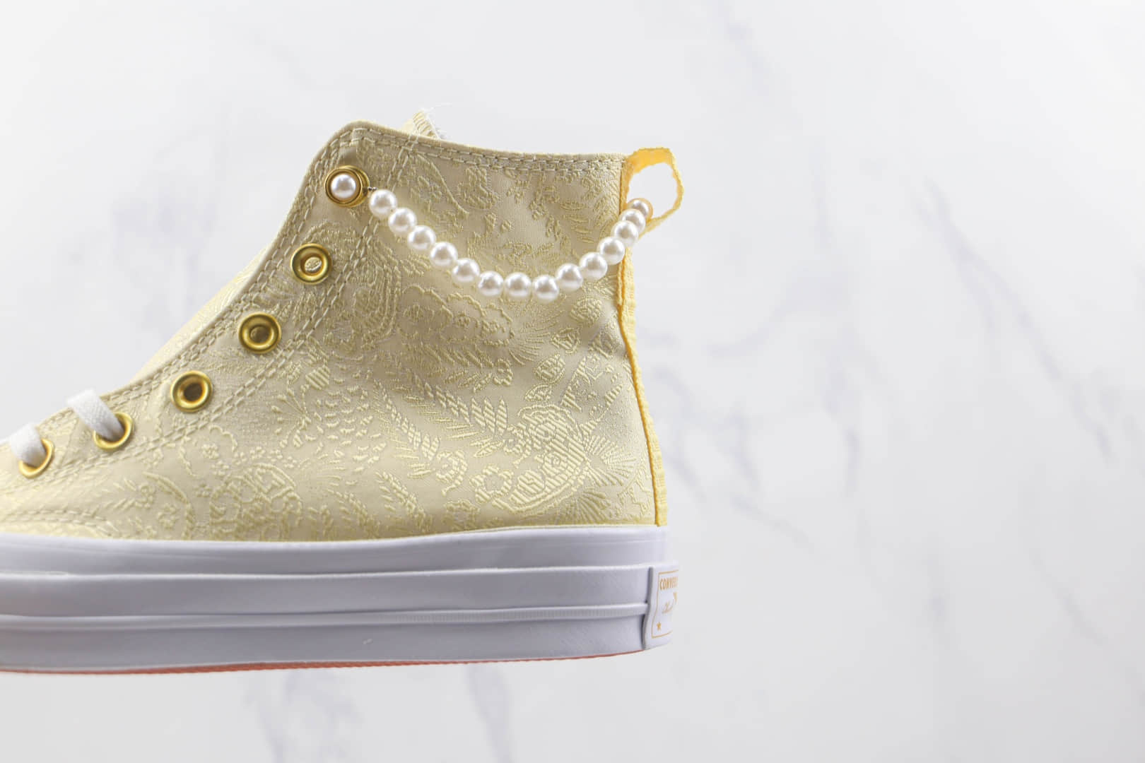 匡威Converse chuck 1970S公司级版本浅金色宫锁珠帘中国风系列硫化帆布鞋原楦头纸板打造 货号:173201C