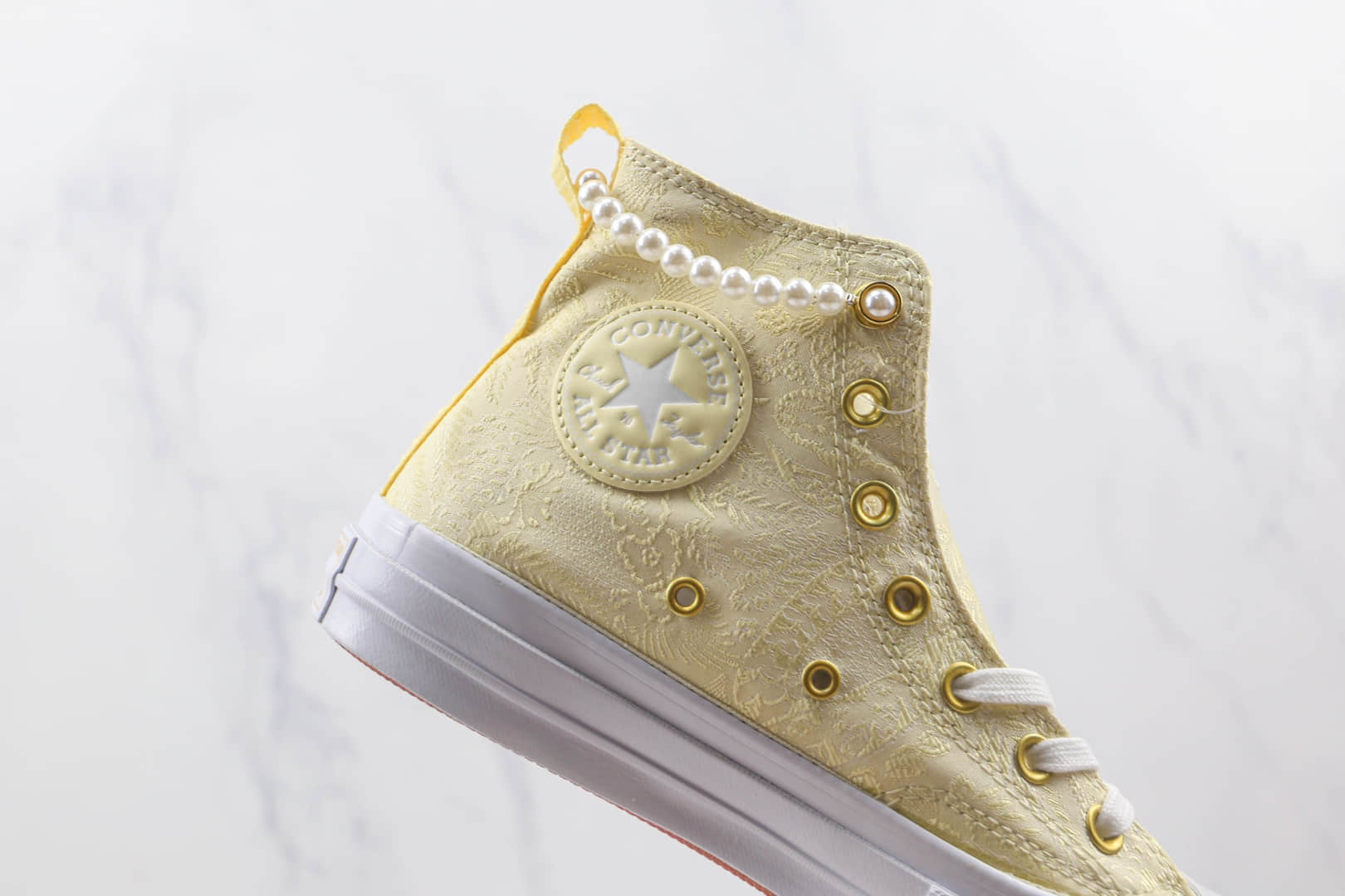 匡威Converse chuck 1970S公司级版本浅金色宫锁珠帘中国风系列硫化帆布鞋原楦头纸板打造 货号:173201C