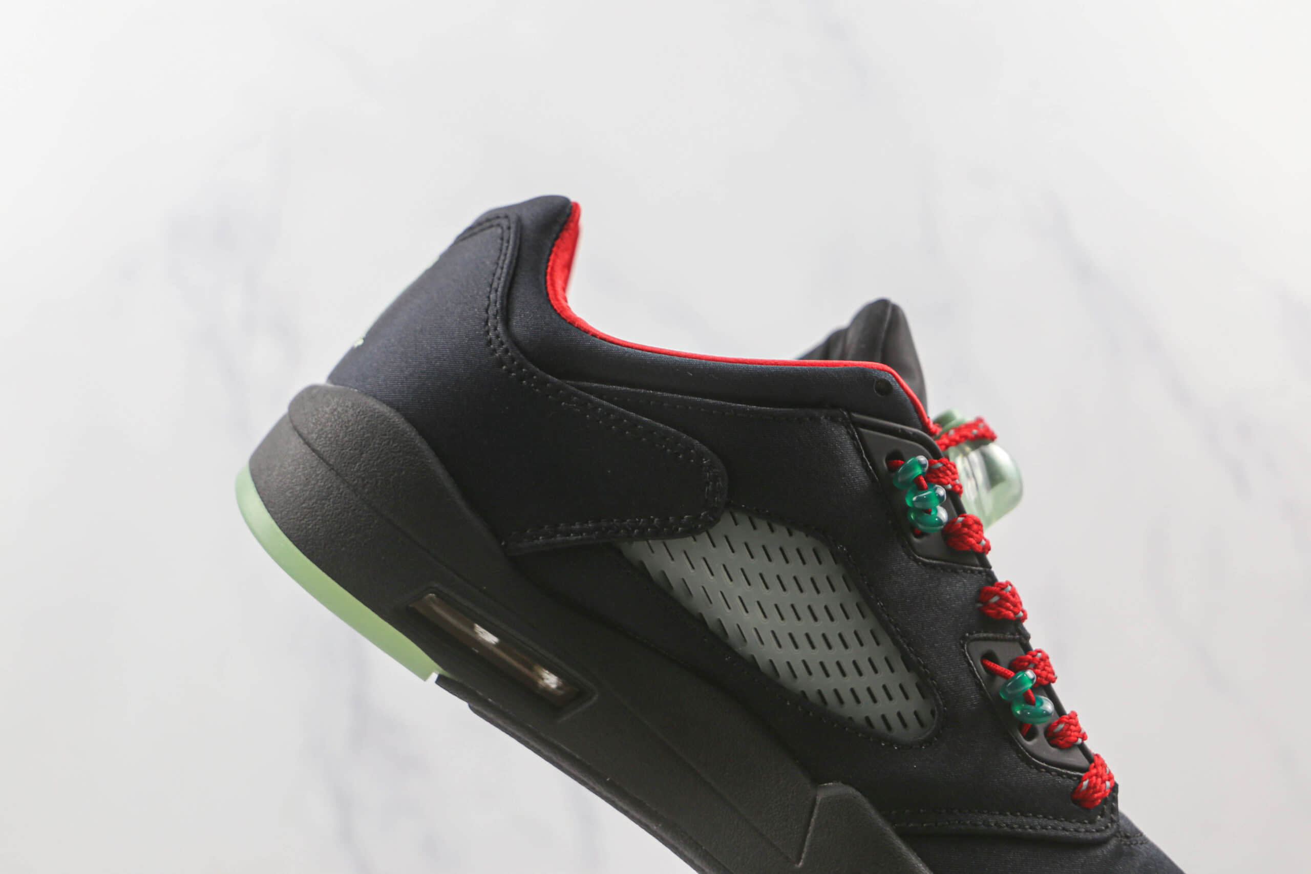 乔丹Air Jordan AJ5 Retro Low CNY纯原版本低帮AJ5中国年黑红丝绸翡翠夜光撕撕乐篮球鞋原盒原标 货号:DM4640-036