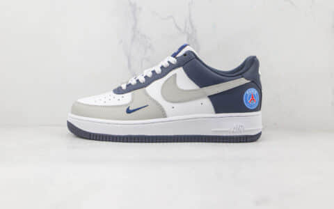 耐克Nike Air Force 1’07 Low纯原版本低帮空军一号巴黎灰蓝拼接板鞋内置气垫 货号:BS8872-055