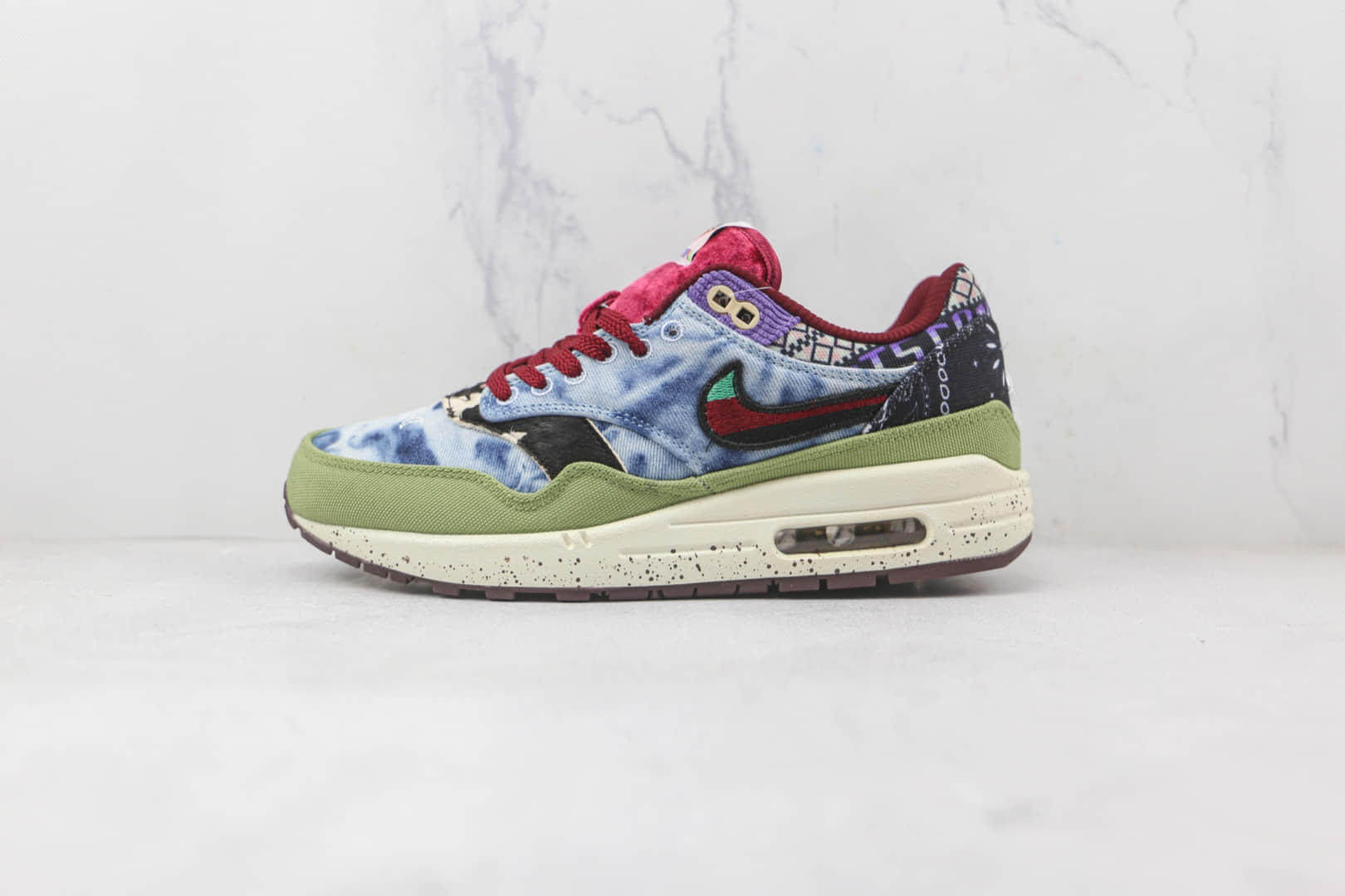耐克NIKE AIR MAX 1 Concepts纯原版本迷彩腰果花Max1气垫鞋原档案数据开发 货号:DN1803-300