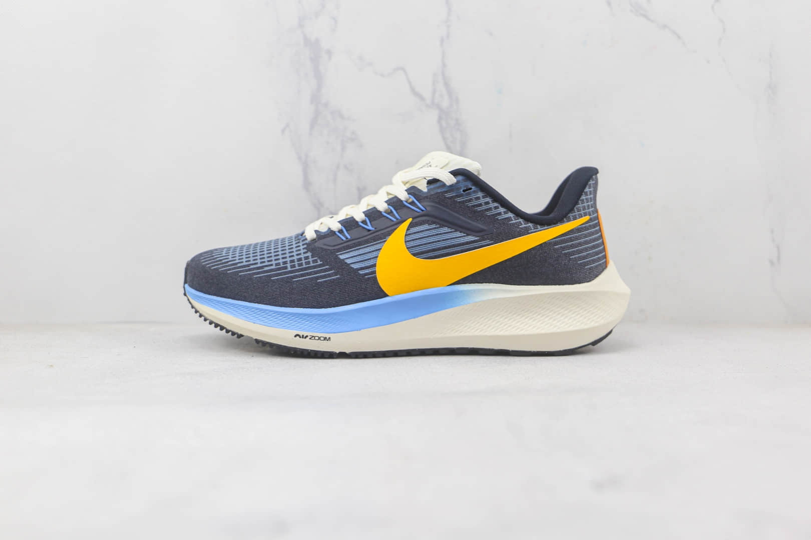 耐克Nike Air Zoom Pegasus 39纯原版本登月39代白蓝黄勾慢跑鞋原档案数据开发 货号：DO9580-400