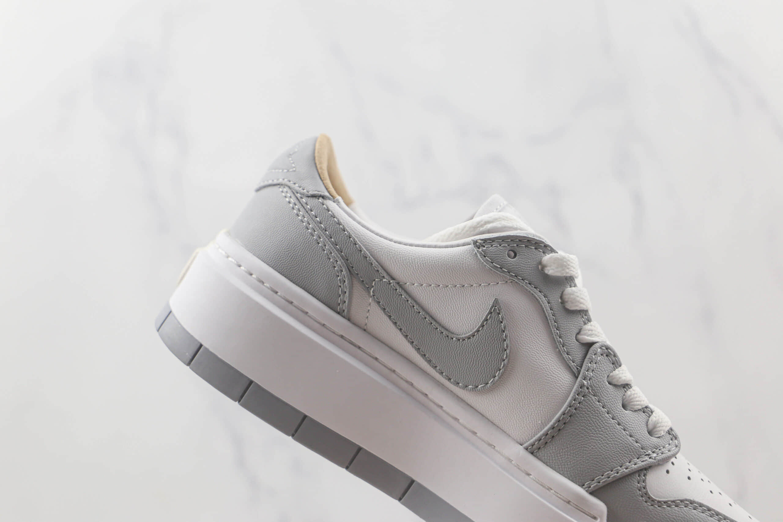 乔丹Air Jordan 1 Elevate Low SE Wolf Grey纯原版本低帮AJ1厚底烟灰板鞋原档案数据开发 货号:DH7004-100