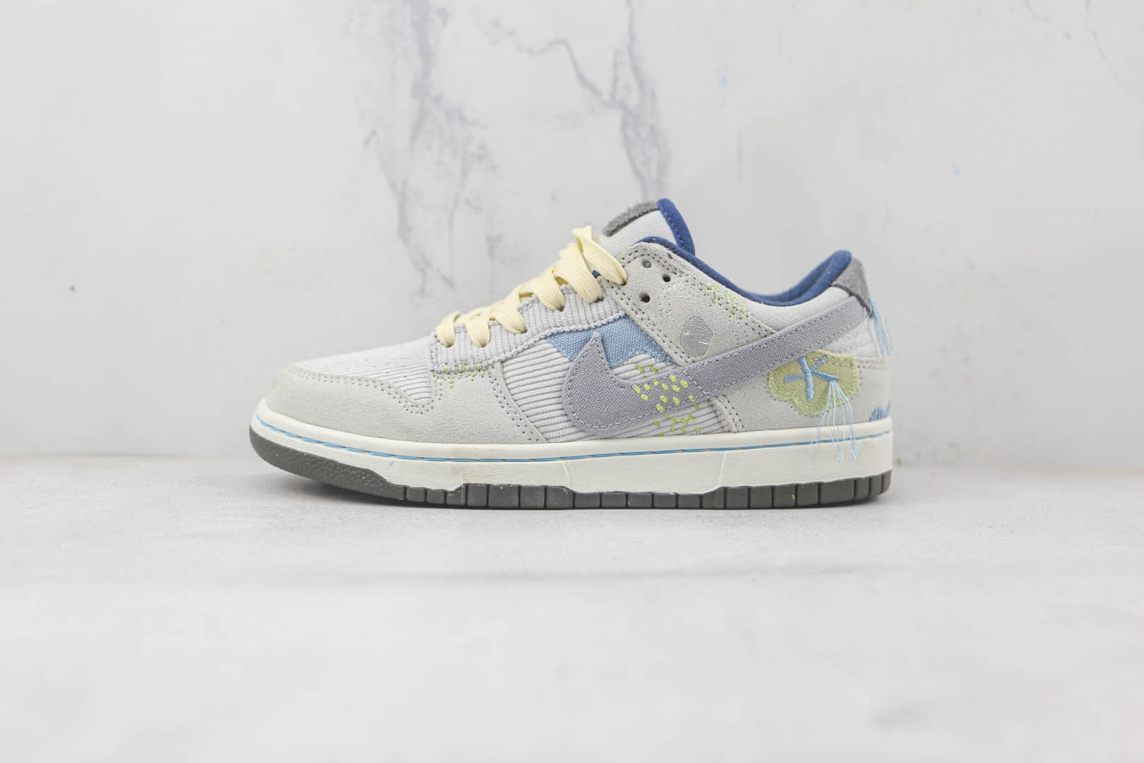 耐克Nike Dunk Low Bright Side纯原版本低帮DUNK灰蓝灯芯绒板鞋原楦头纸板打造 货号:DQ5076-001