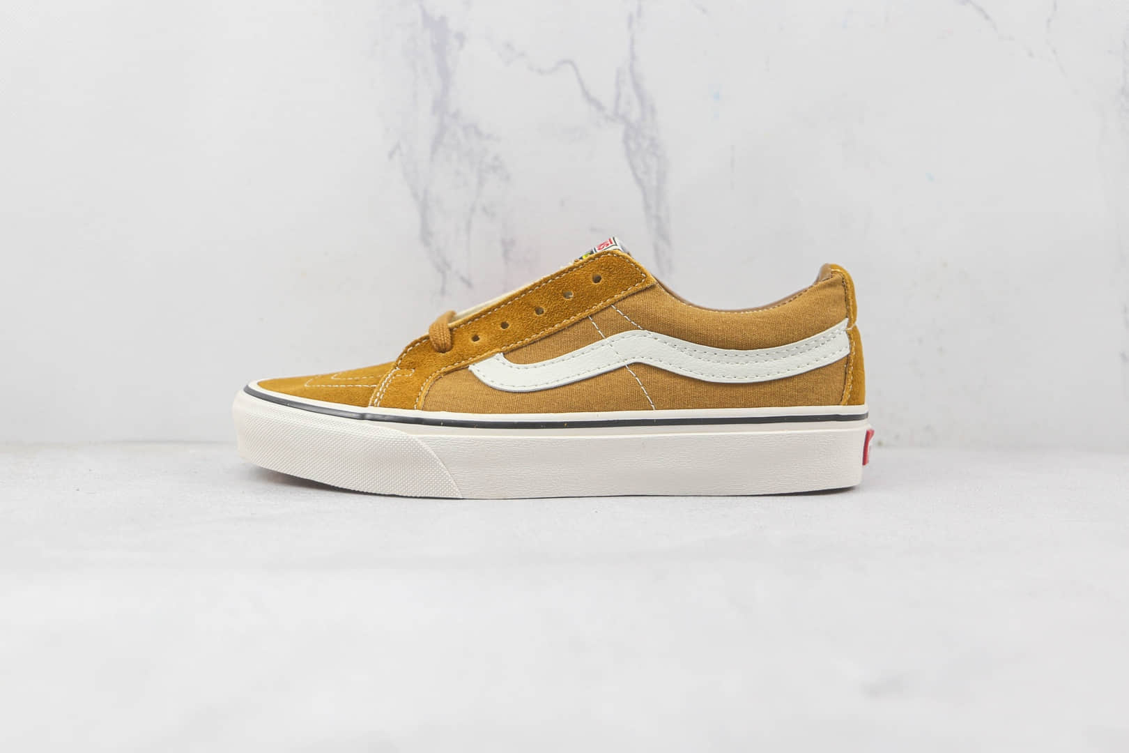 万斯Vans Sk8-Low公司级版本低帮余文乐同款土黄色硫化板鞋原楦头纸板打造 货号:VN0A4UWIA0T
