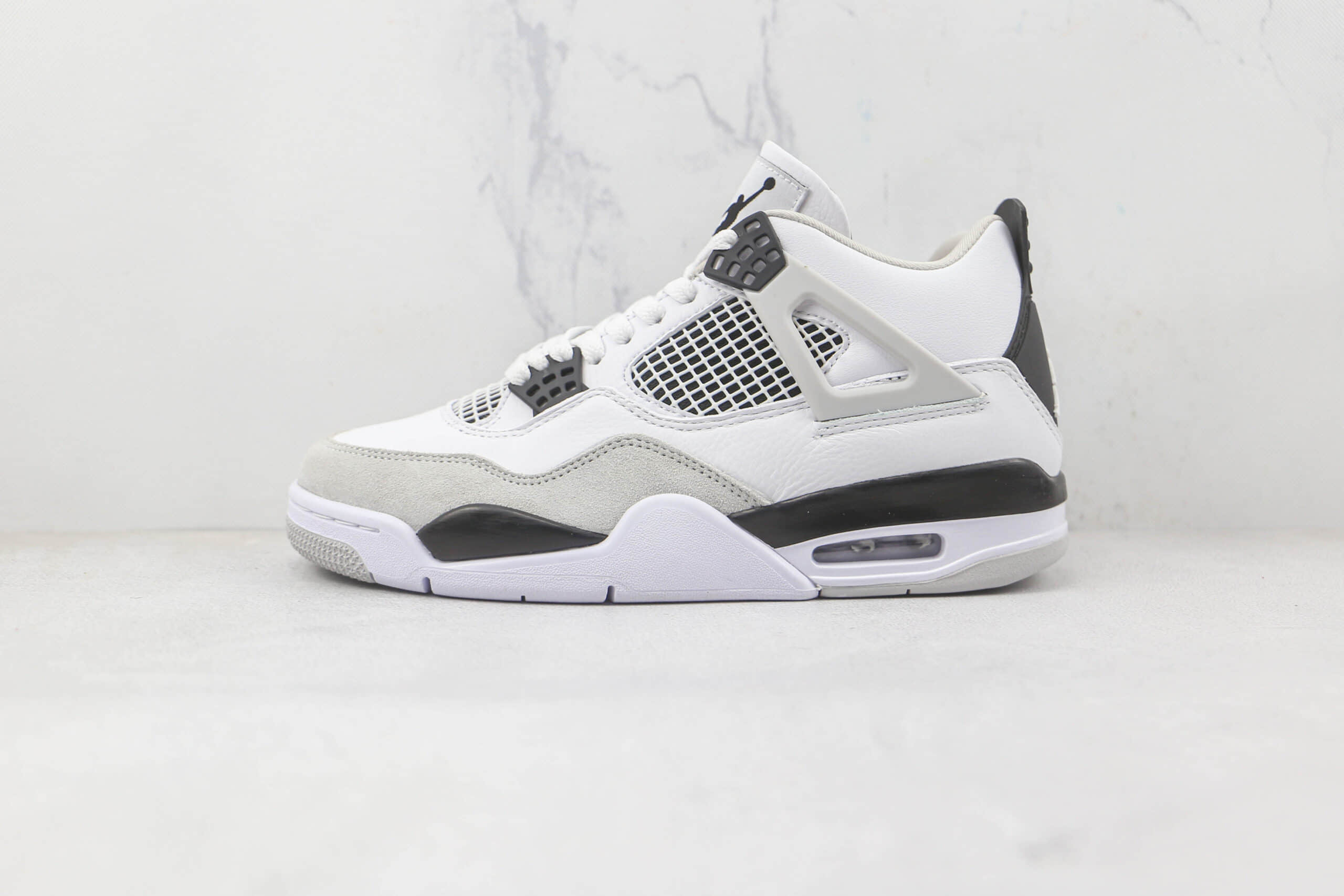 乔丹Air Jordan 4 Military Black纯原版本灰黑拼接AJ4篮球鞋原楦头纸板打造 货号:DH6927-111