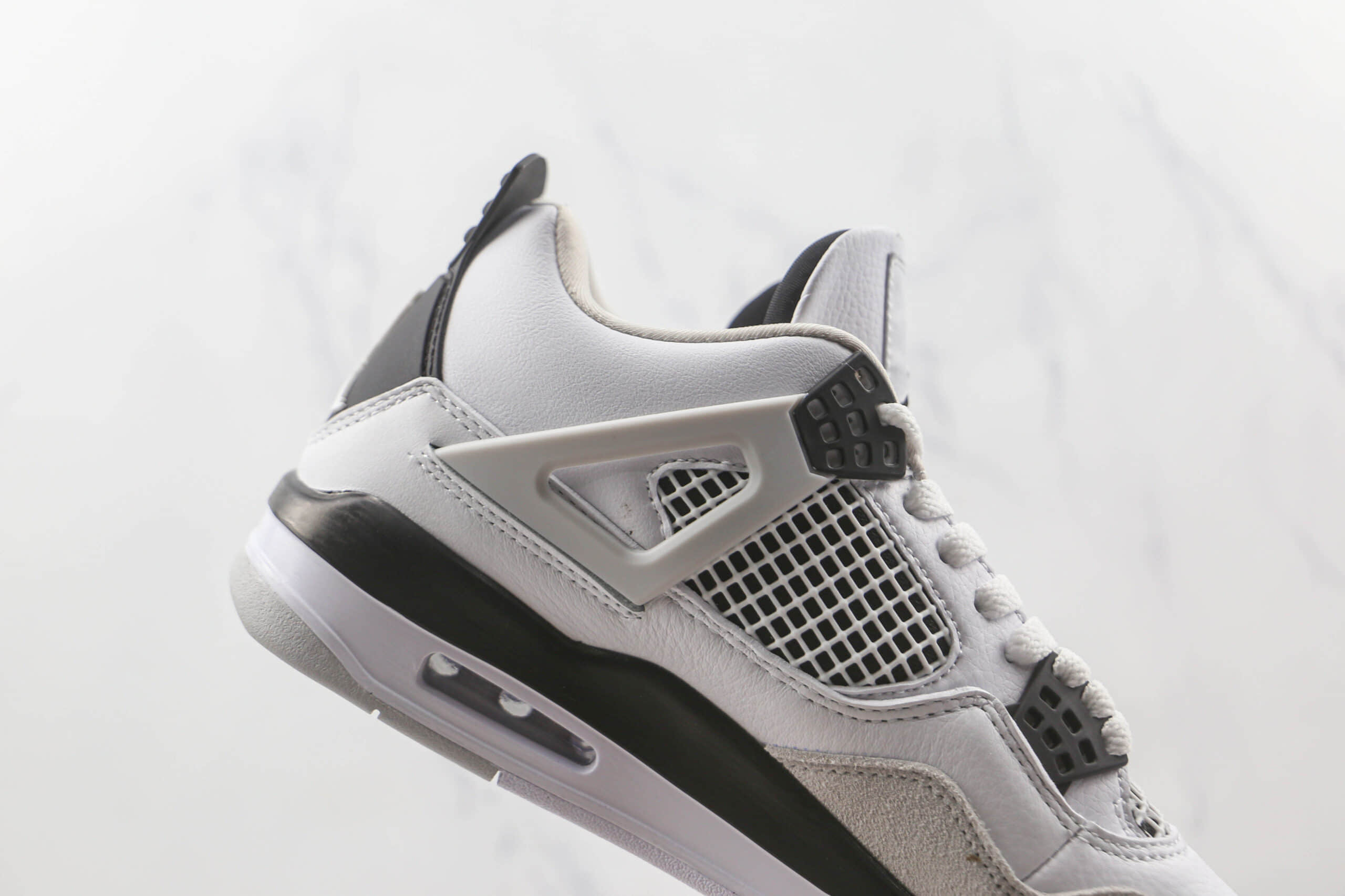 乔丹Air Jordan 4 Military Black纯原版本灰黑拼接AJ4篮球鞋原楦头纸板打造 货号:DH6927-111