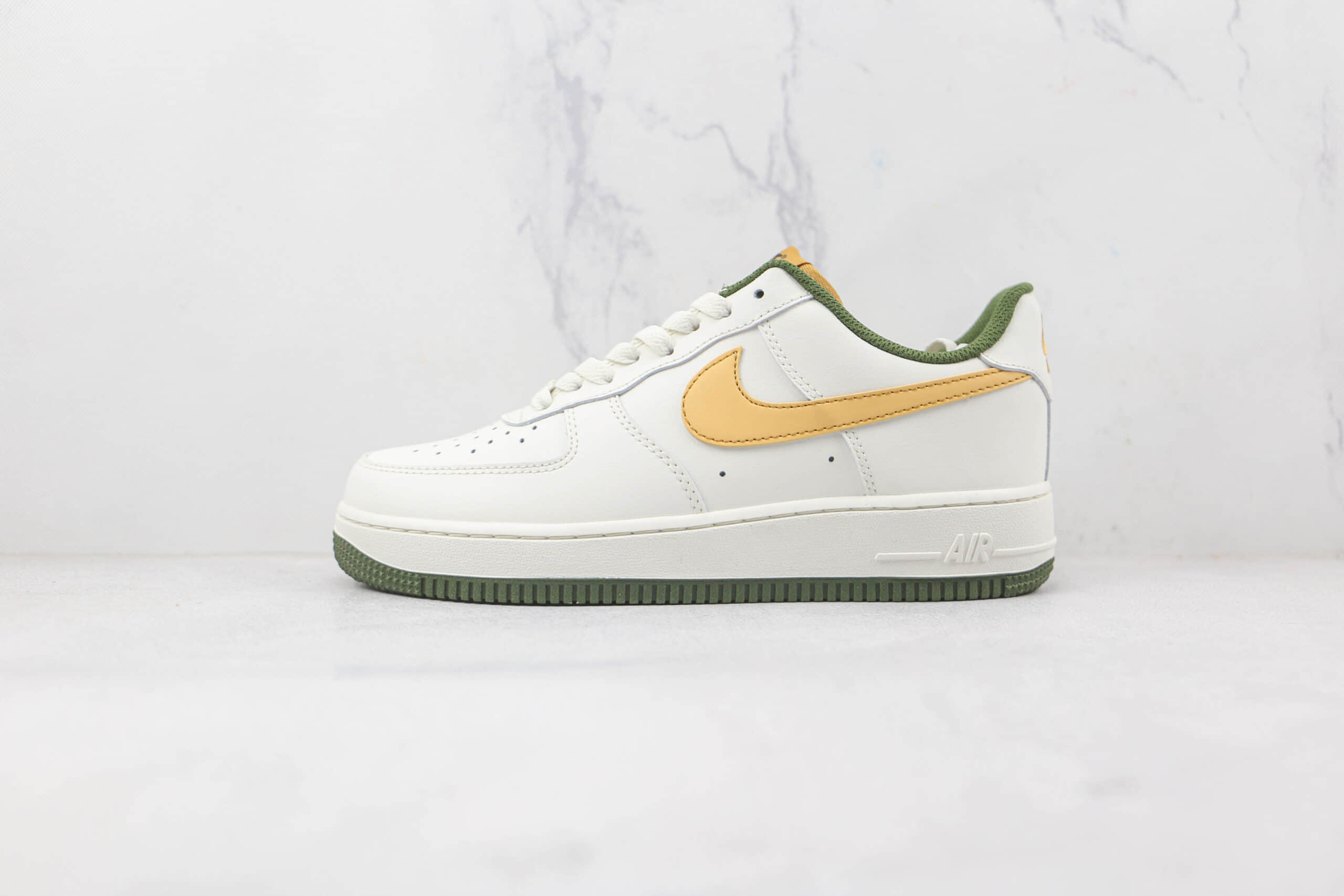 耐克Nike Air Force 1’07 Low纯原版本低帮空军一号白绿黄板鞋内置气垫 货号:LS9042-108