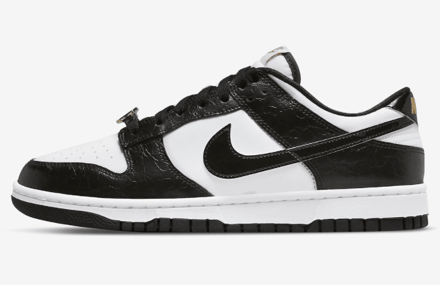 金腰带鞋带扣!这双“黑白熊猫”Dunk质感太高级! 货号:DR9511-100