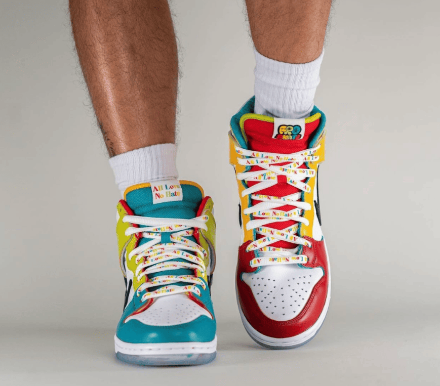 酷似“What The”!全新FroSkate x SB Dunk Hi上脚图释出! 货号:DH7778-100