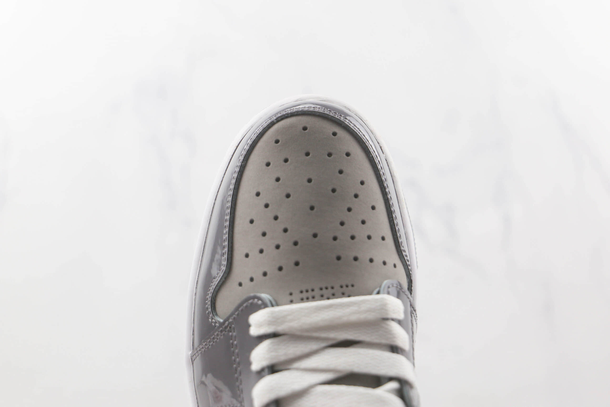 乔丹Air Jordan 1 Retro High OG Patent Bred纯原版本高帮AJ1灰色漆皮亮面板鞋原鞋开模一比一打造 货号:DQ0659-005