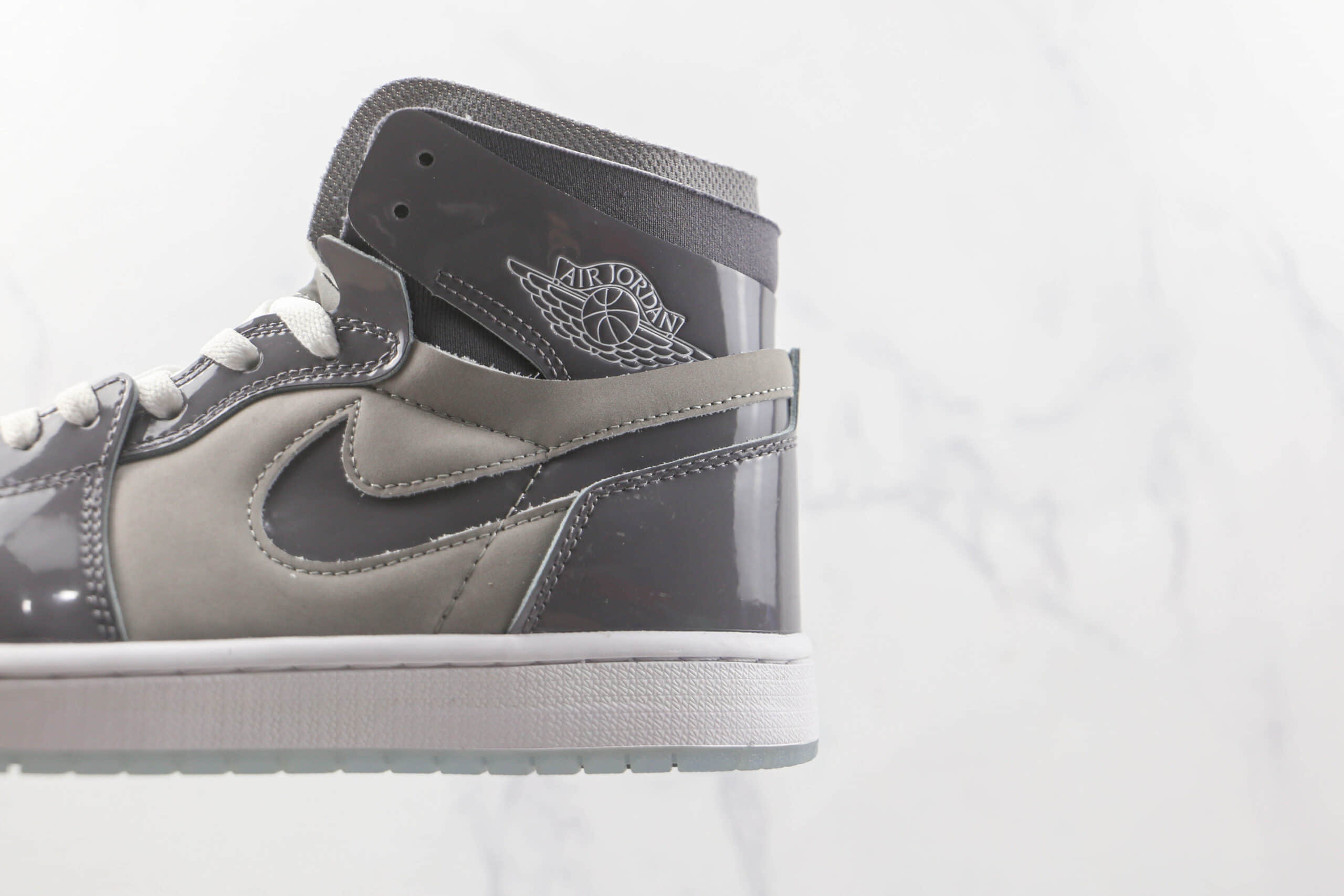 乔丹Air Jordan 1 Retro High OG Patent Bred纯原版本高帮AJ1灰色漆皮亮面板鞋原鞋开模一比一打造 货号:DQ0659-005