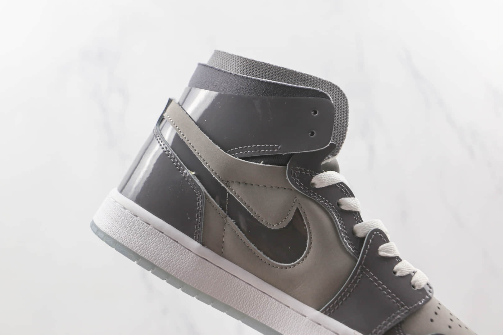 乔丹Air Jordan 1 Retro High OG Patent Bred纯原版本高帮AJ1灰色漆皮亮面板鞋原鞋开模一比一打造 货号:DQ0659-005