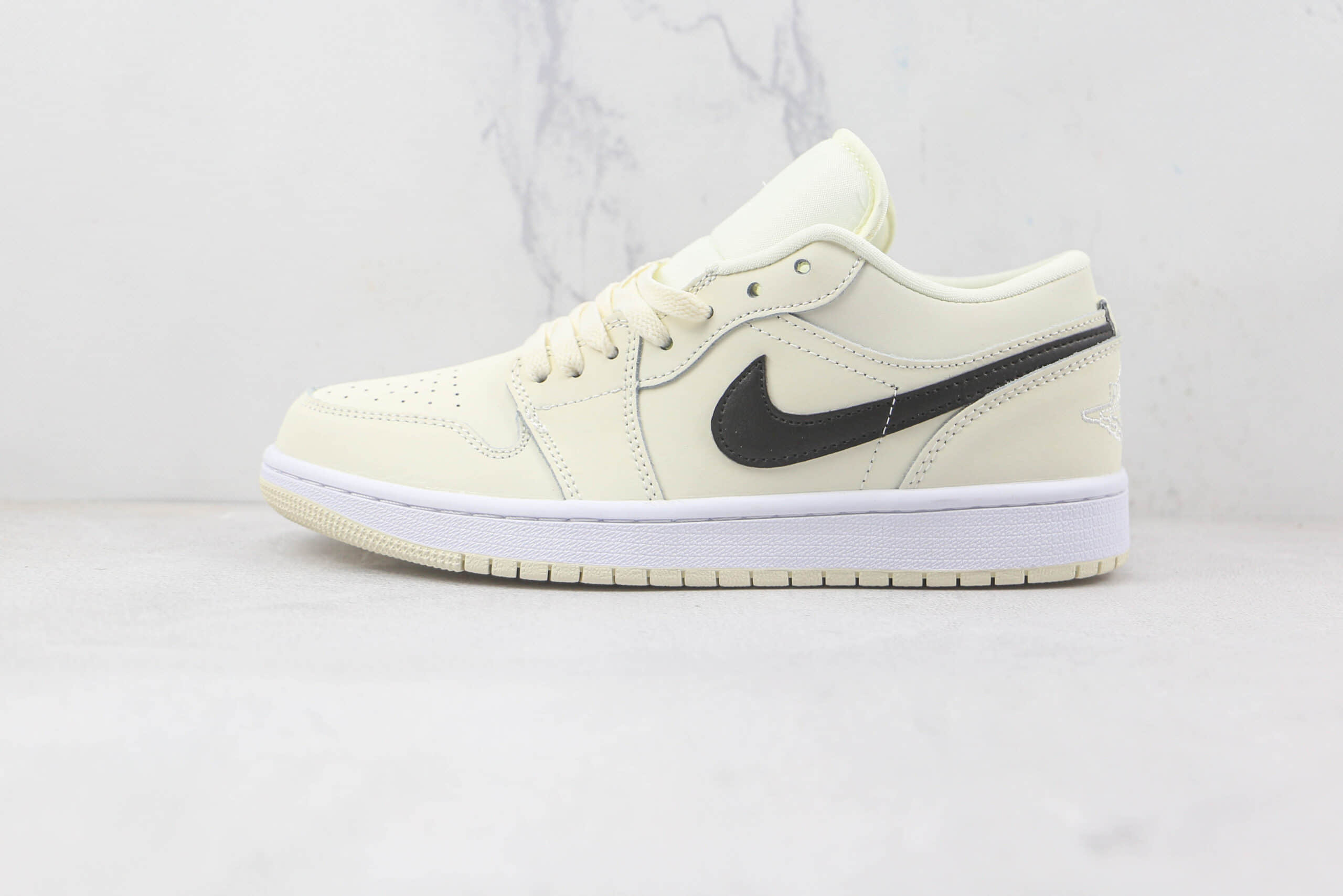 乔丹Air Jordan 1 Low纯原版本低帮AJ1椰奶配色板鞋原楦头纸板打造 货号:DC0774-121