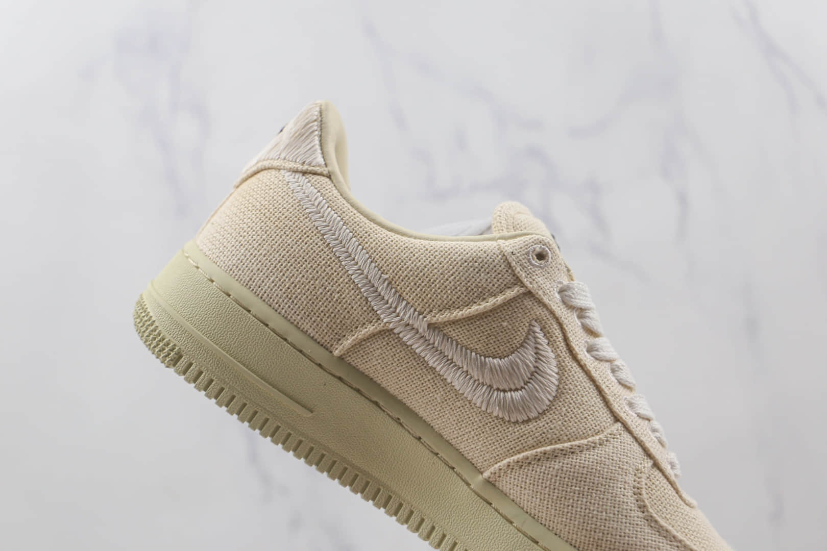 耐克Nike Air Force 1’07 Low纯原版本低帮空军一号斯图西联名款米色板鞋内置气垫 货号:CZ9084-200