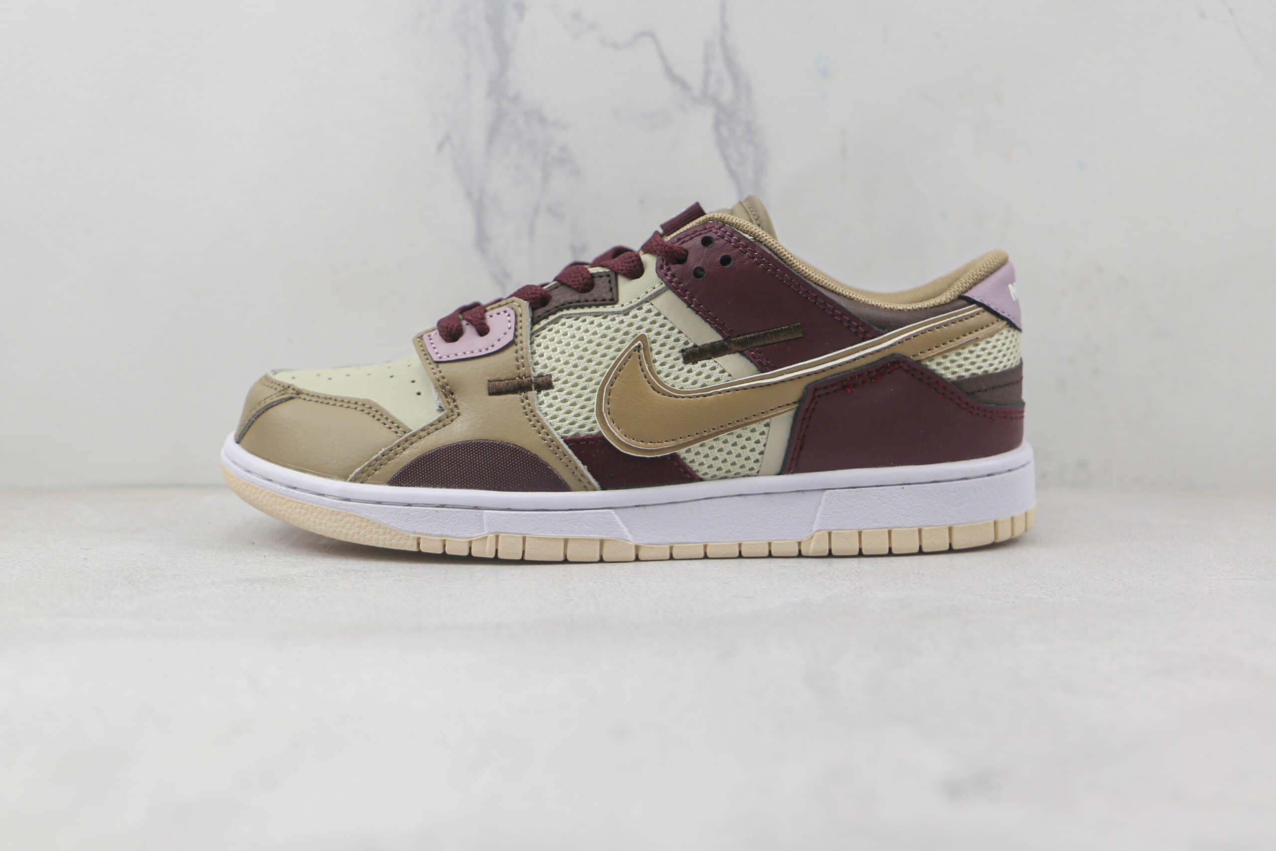 耐克Nike Dunk Scrap纯原版本低帮DUNK浅石灰缝合怪板鞋原楦头纸板打造 货号:DH7450-100